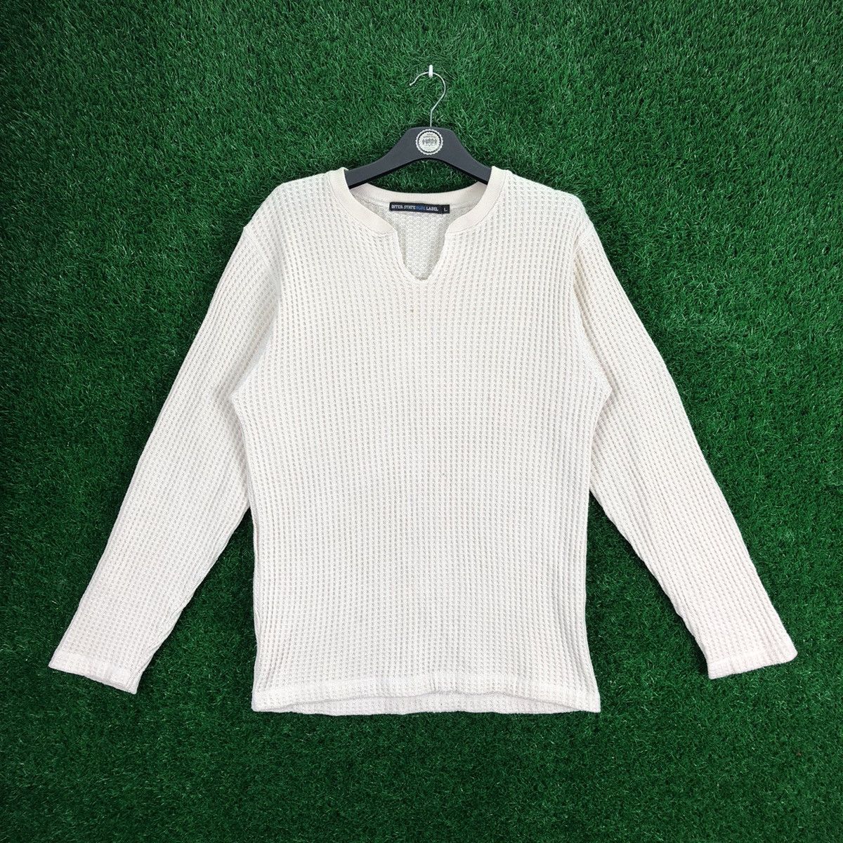 Japanese Brand Vintage Inter State Blue Label Long Sleeve Knit Tee Size US M / EU 48-50 / 2 - 1 Thumbnail