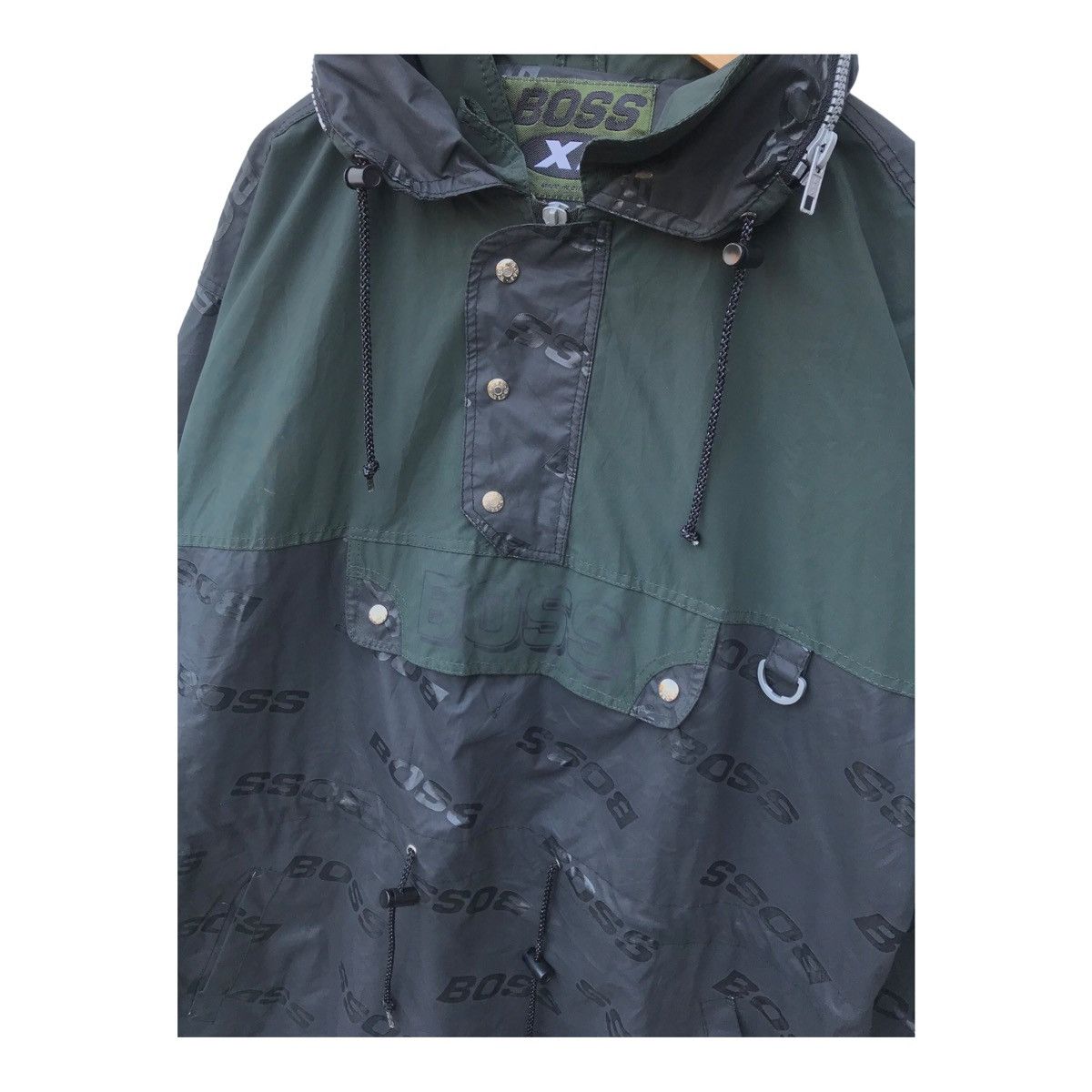 Hugo Boss Boss Overprinted Anorak Colourblock Hoodie Jacket Size US XL / EU 56 / 4 - 4 Thumbnail