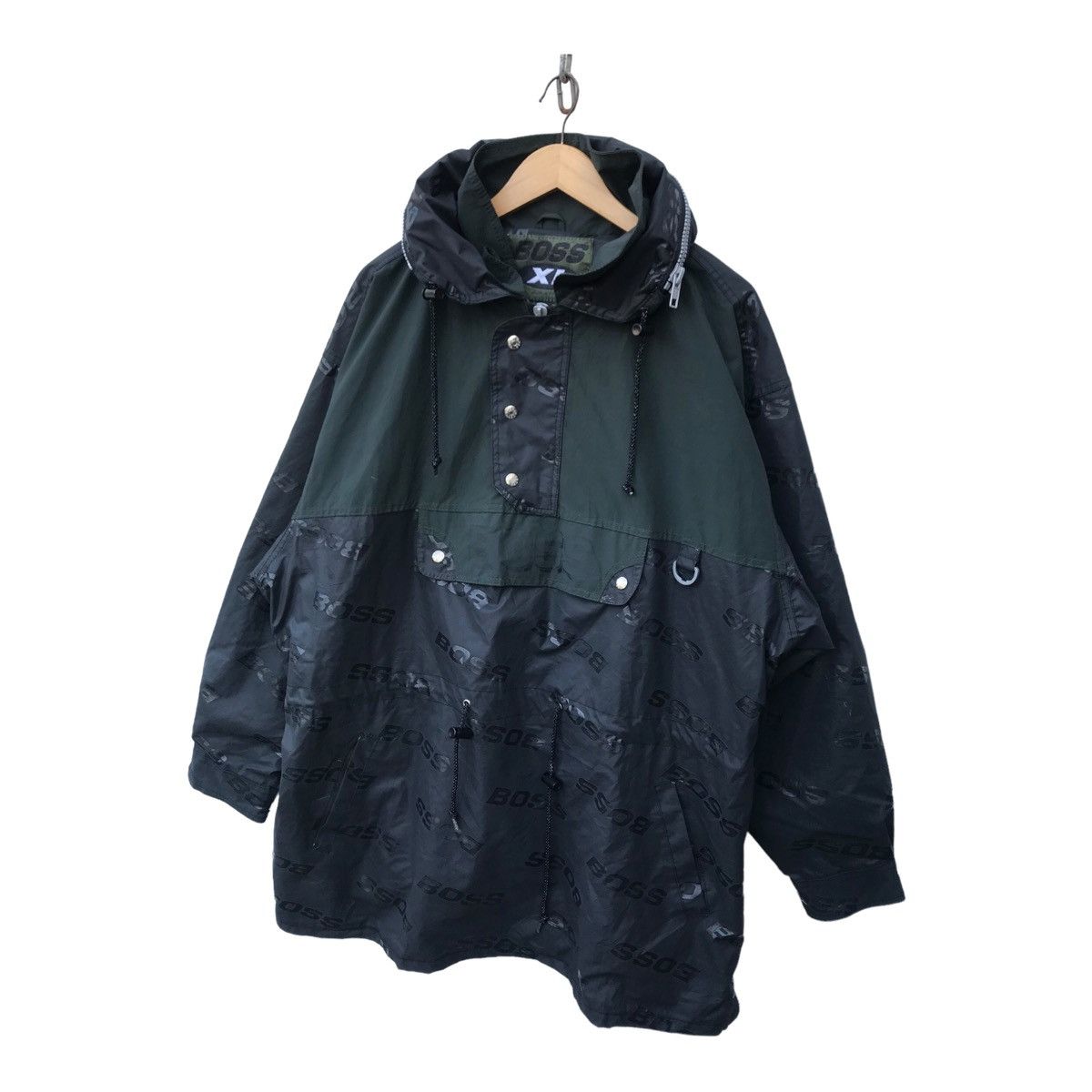 Hugo Boss Boss Overprinted Anorak Colourblock Hoodie Jacket Size US XL / EU 56 / 4 - 3 Thumbnail