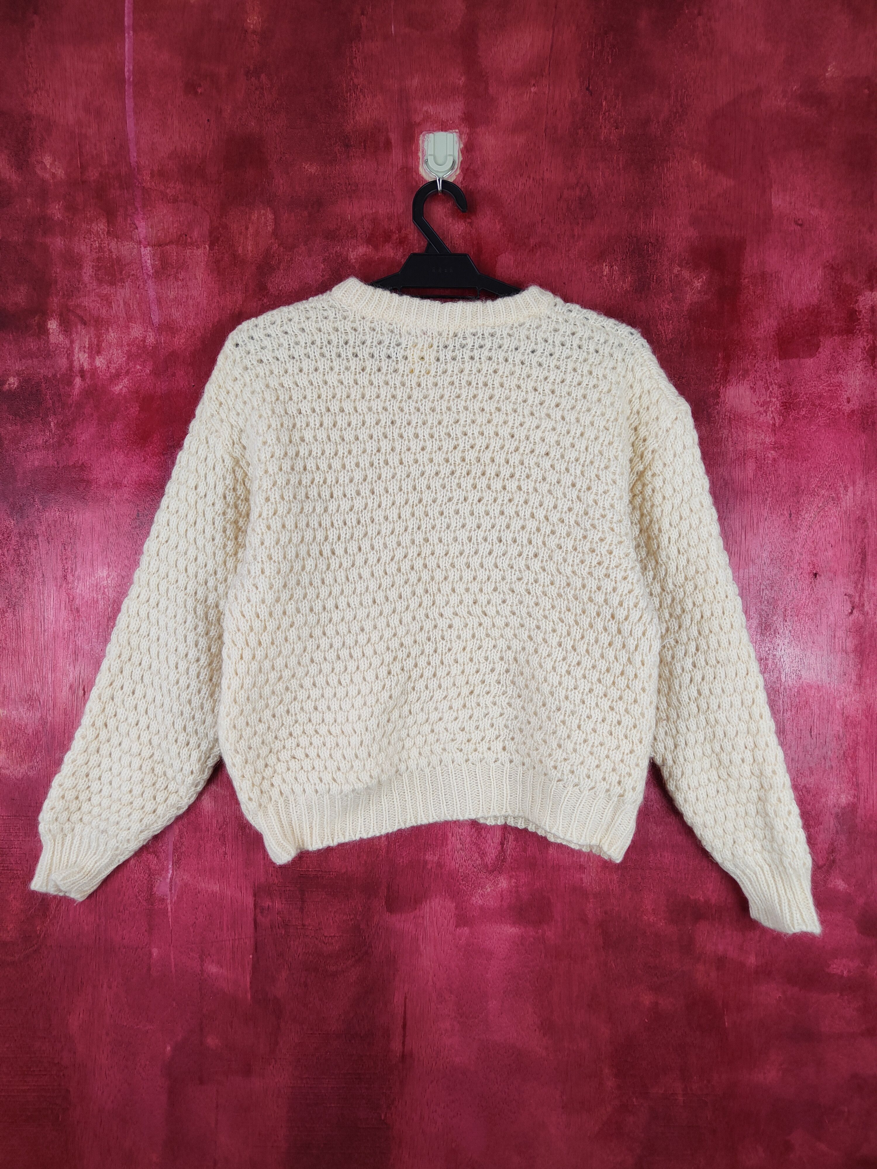 Japanese Brand Just Jantzen Yellow crochet Knitwear #4493 Size M / US 6-8 / IT 42-44 - 5 Thumbnail