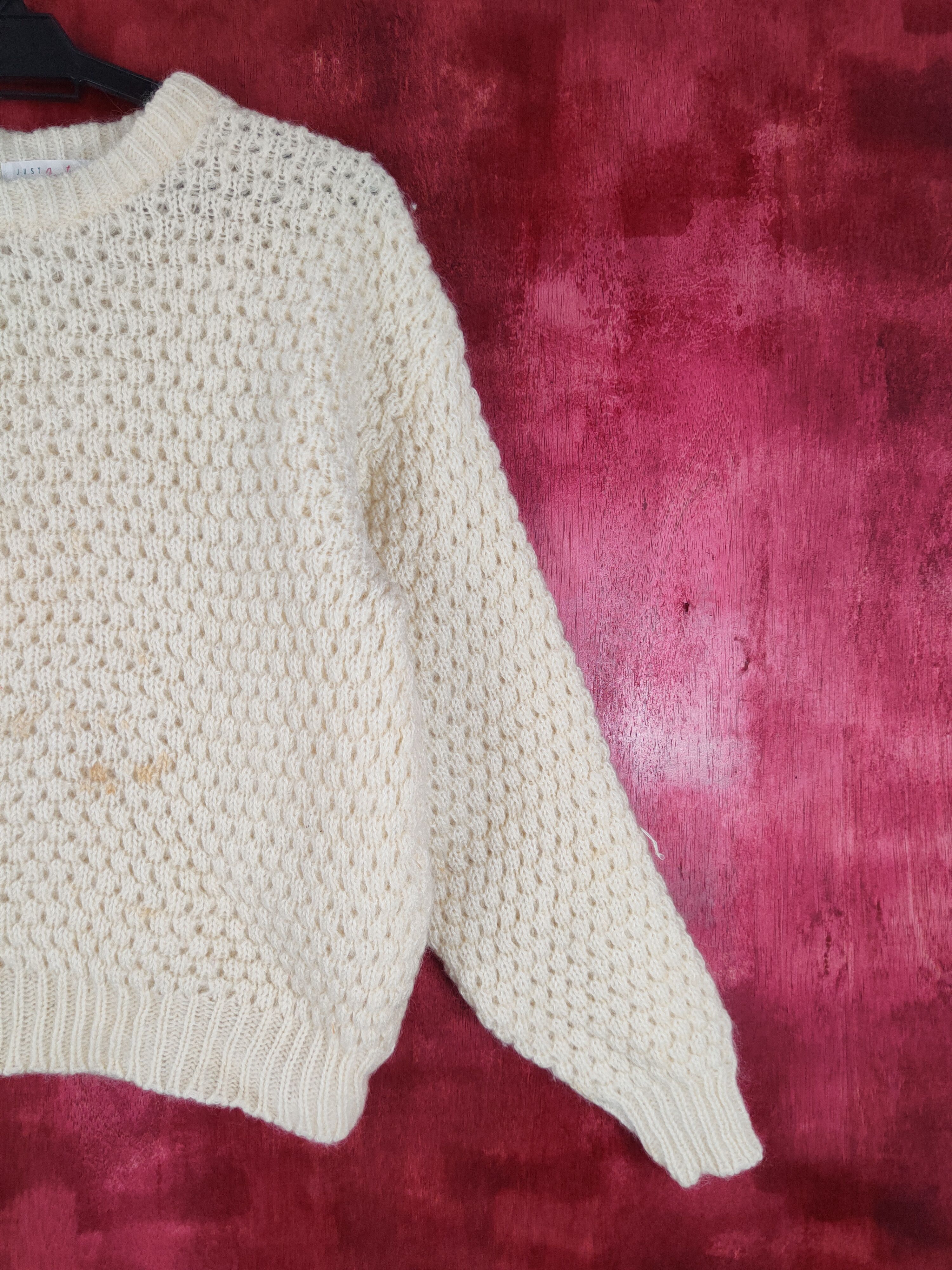 Japanese Brand Just Jantzen Yellow crochet Knitwear #4493 Size M / US 6-8 / IT 42-44 - 4 Thumbnail