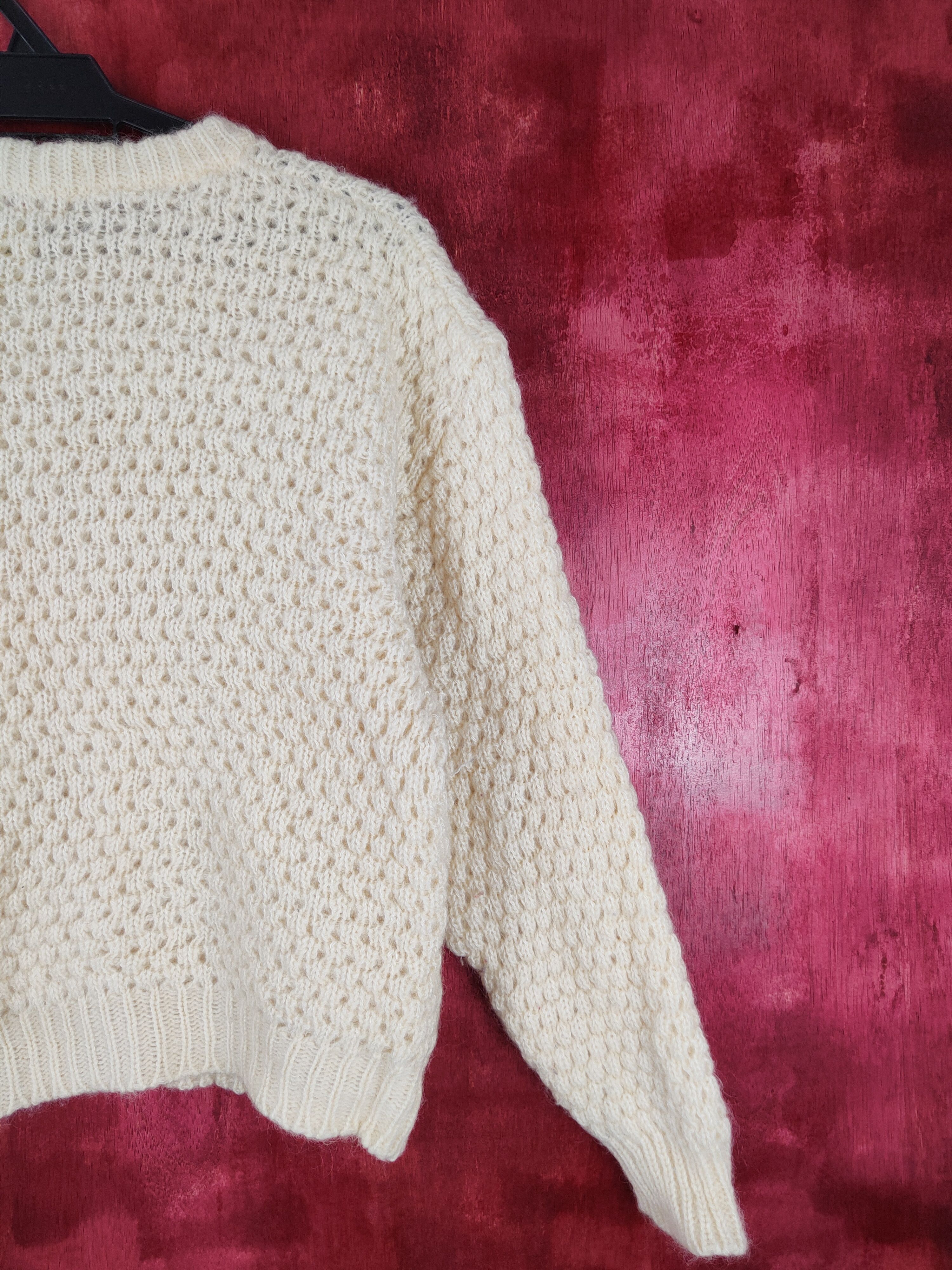 Japanese Brand Just Jantzen Yellow crochet Knitwear #4493 Size M / US 6-8 / IT 42-44 - 7 Thumbnail