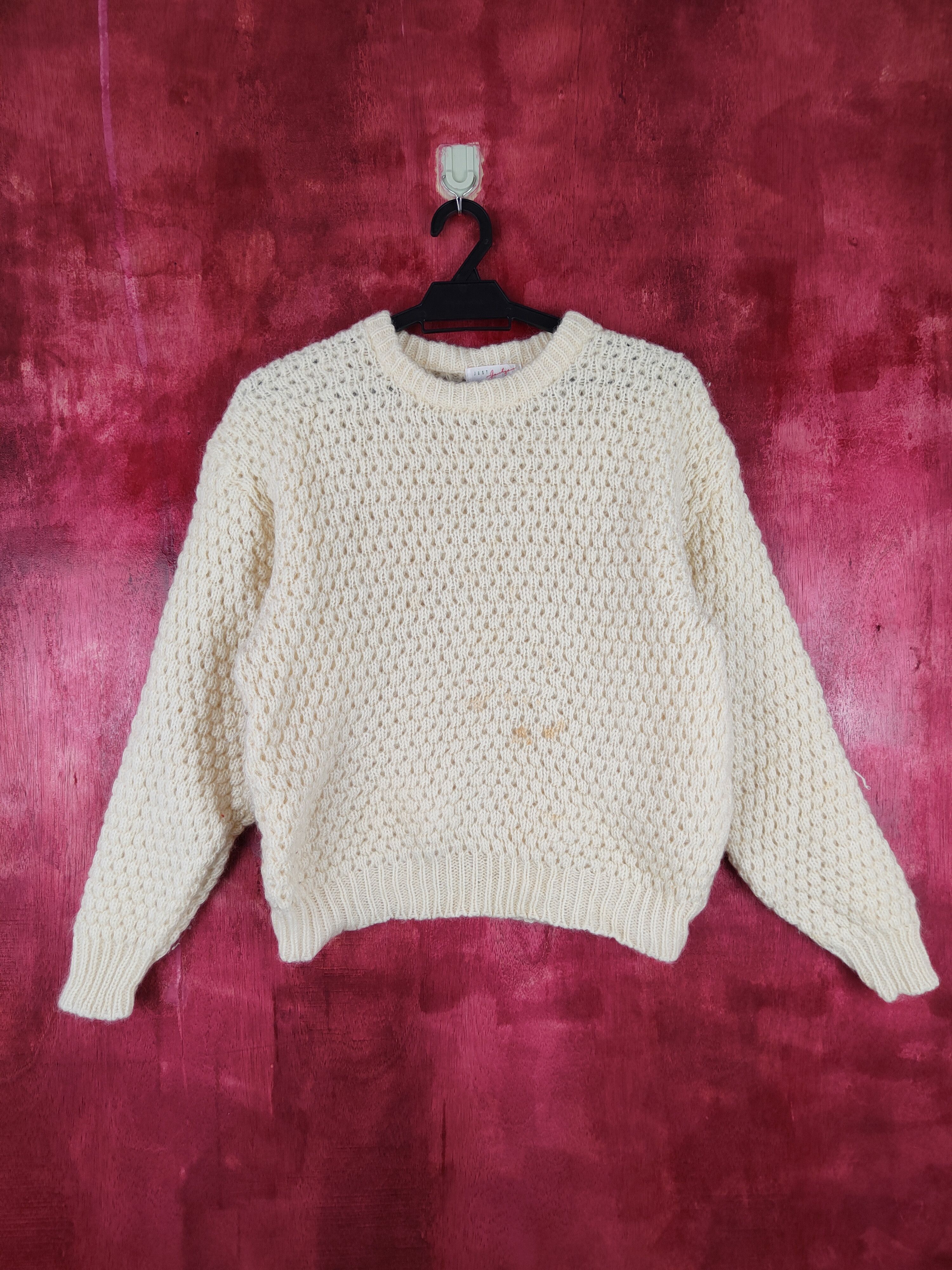 Japanese Brand Just Jantzen Yellow crochet Knitwear #4493 Size M / US 6-8 / IT 42-44 - 1 Thumbnail