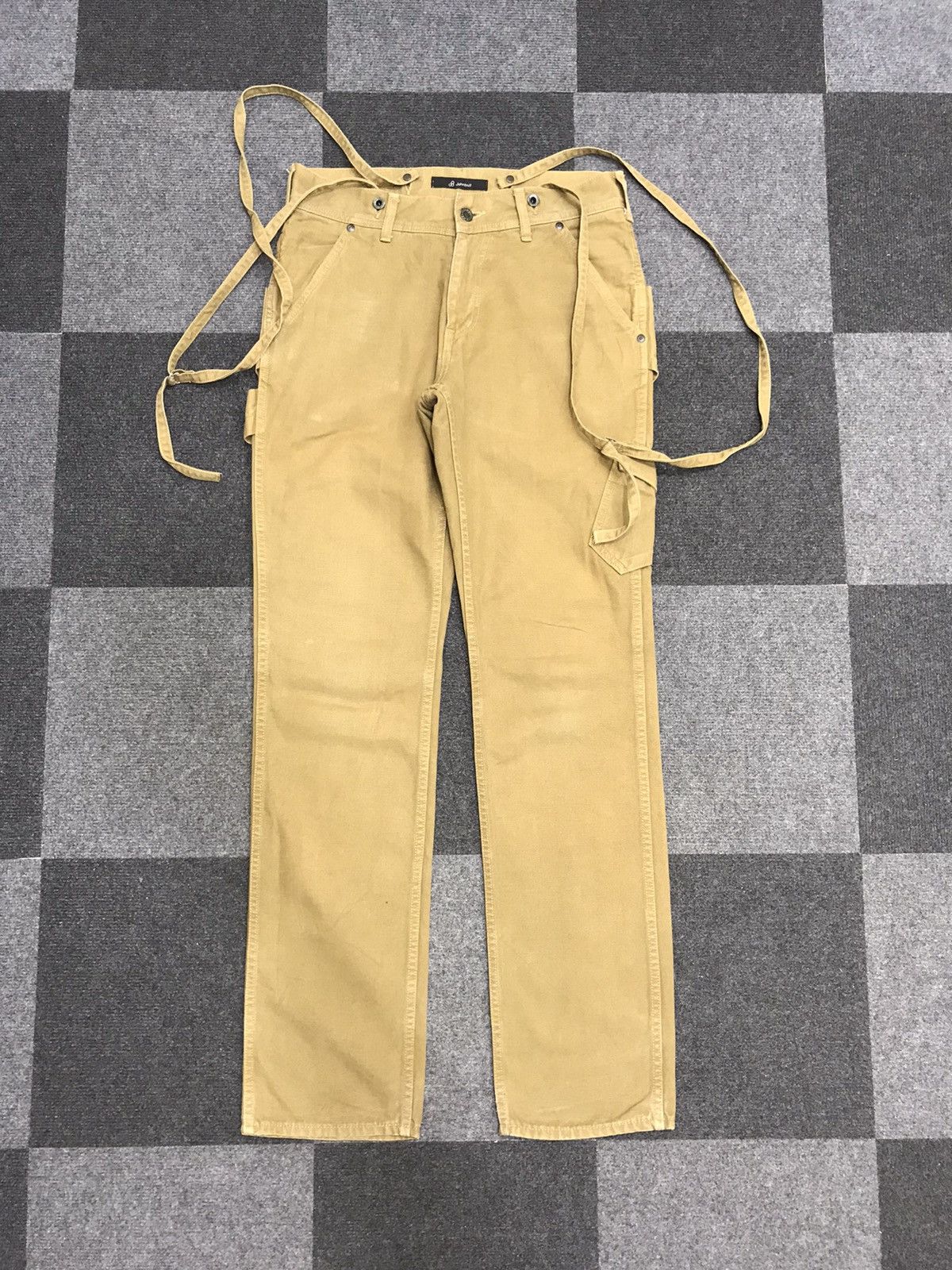 Image of Archival Clothing x John Bull Johnbull Hakama Multipockets Duck Canvas Carpenter Pant in Khakis (Si