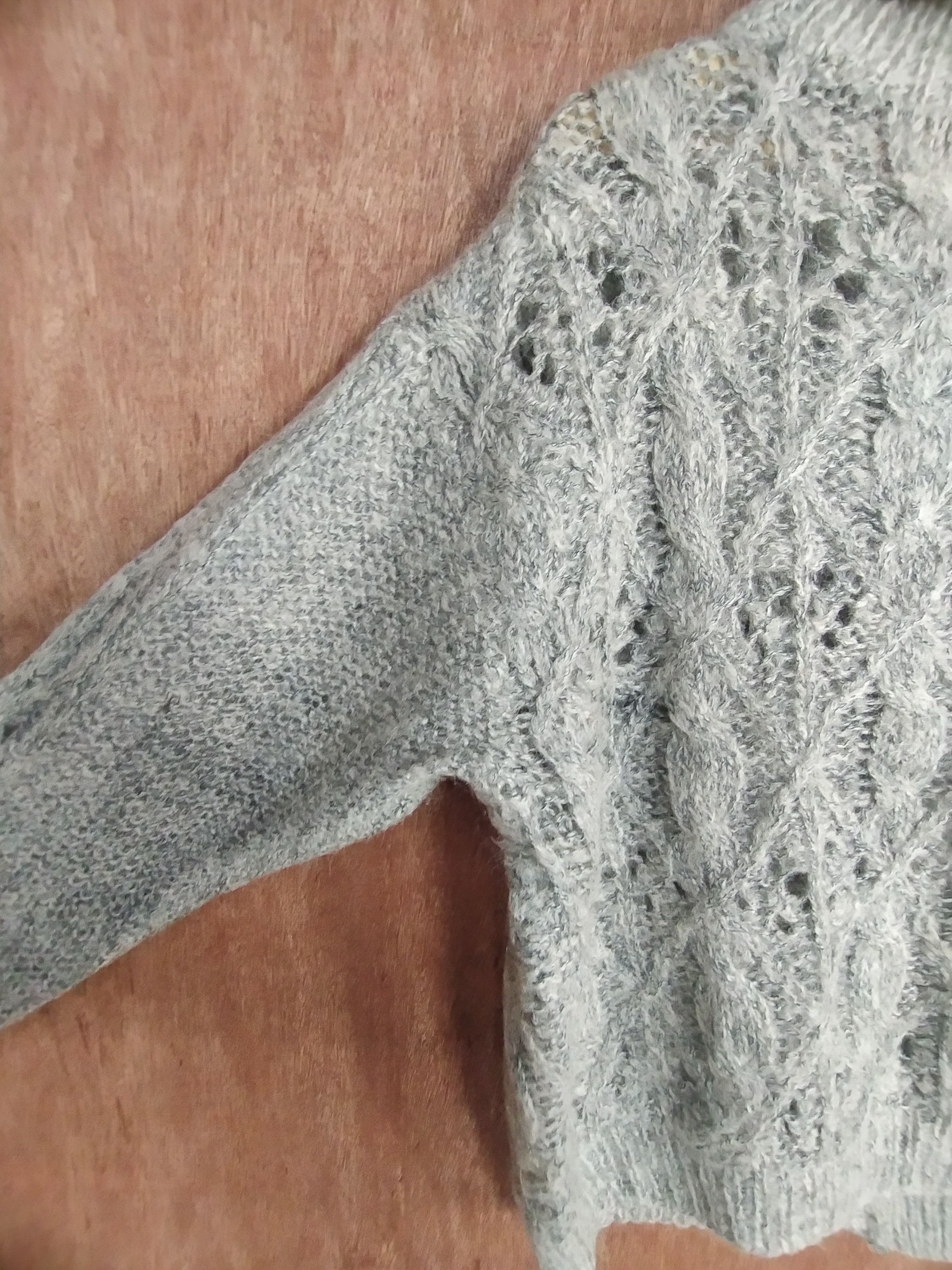 Aran Isles Knitwear M.B.S.S mohair crochet cardigan gray knitwear #S027 Size M / US 6-8 / IT 42-44 - 11 Thumbnail