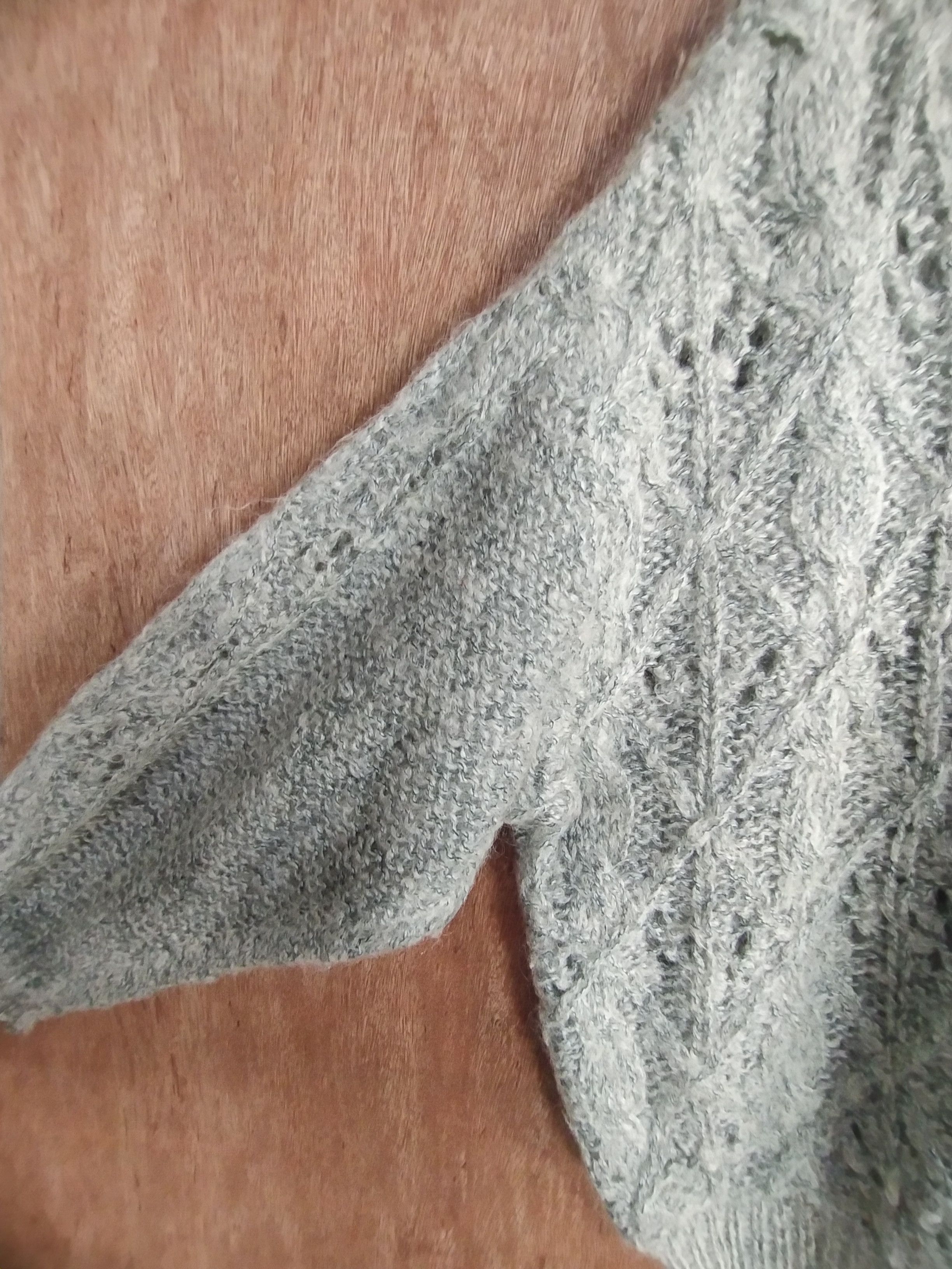 Aran Isles Knitwear M.B.S.S mohair crochet cardigan gray knitwear #S027 Size M / US 6-8 / IT 42-44 - 7 Thumbnail
