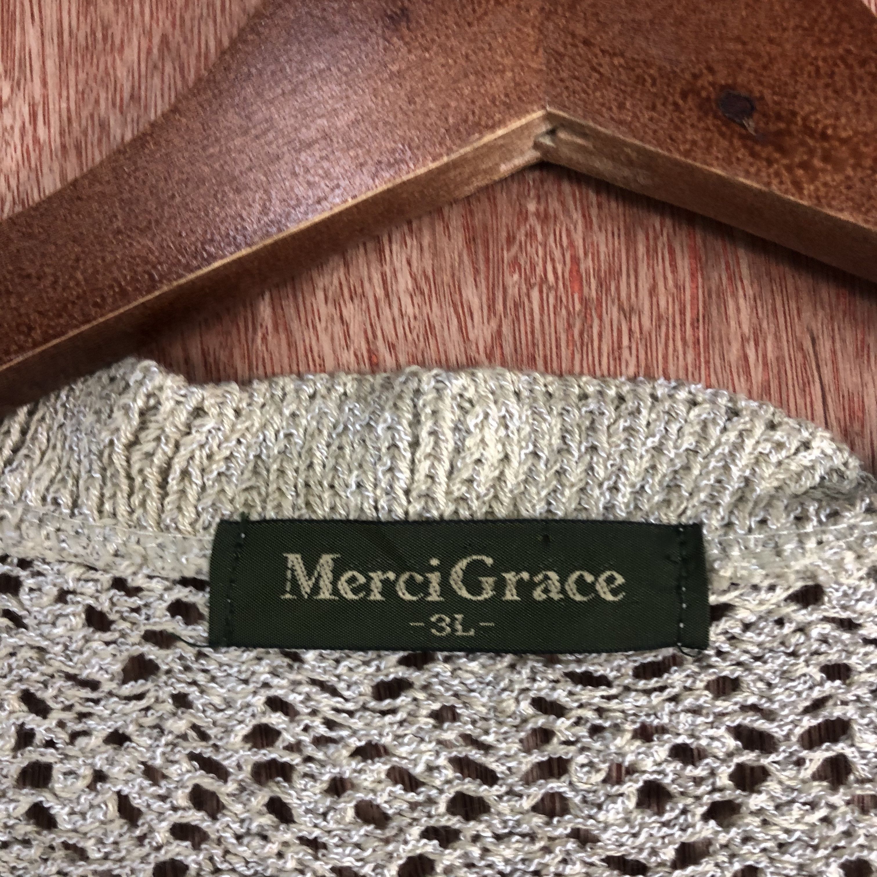 Vintage DLL MerciGrace Brown crochet Knitwear cardigan #c529 Size XL / US 12-14 / IT 48-50 - 9 Thumbnail