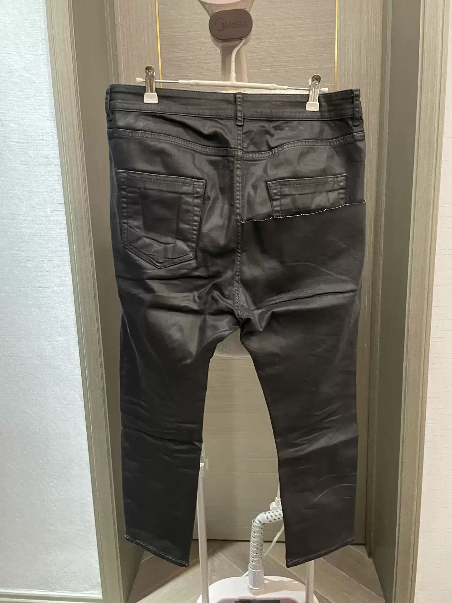 Rick Owens RICK OWENS DRKSHDW DENIM PANELED COATED QUARTER-POINT PANTS Size US 33 - 4 Thumbnail