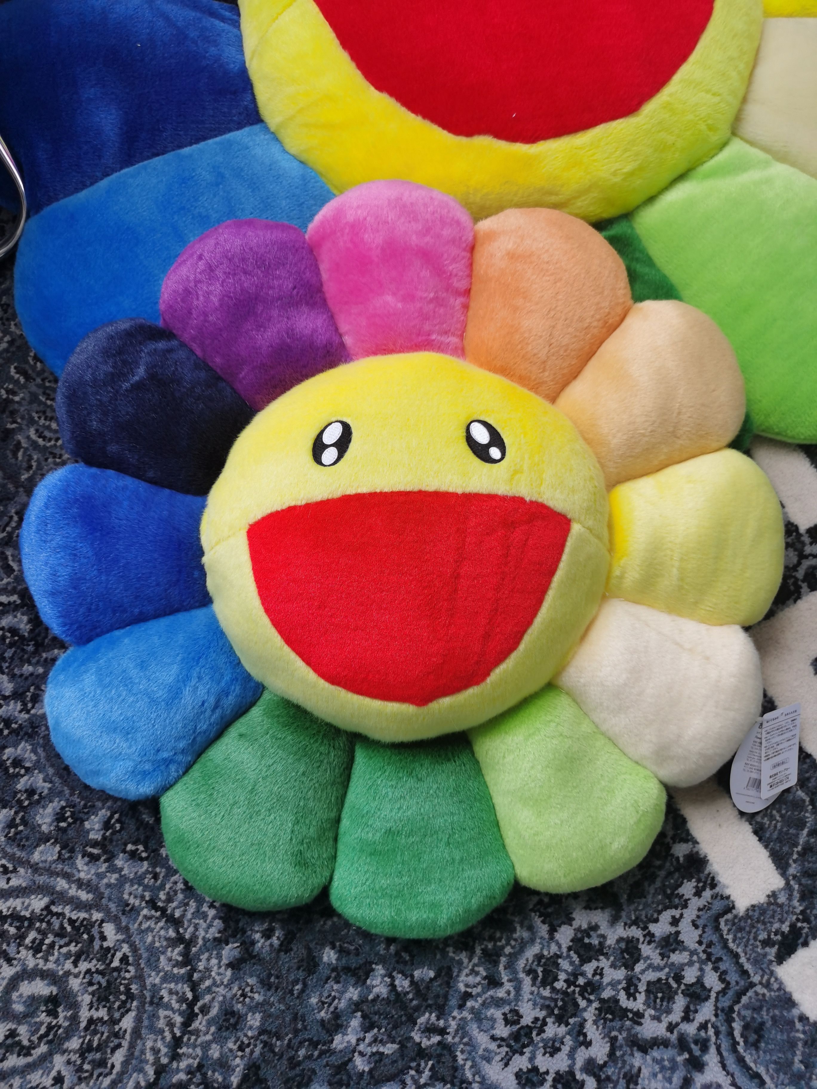 image of Takashi Murakami Rainbow Flower Cushion Plush 60Cm, Men's