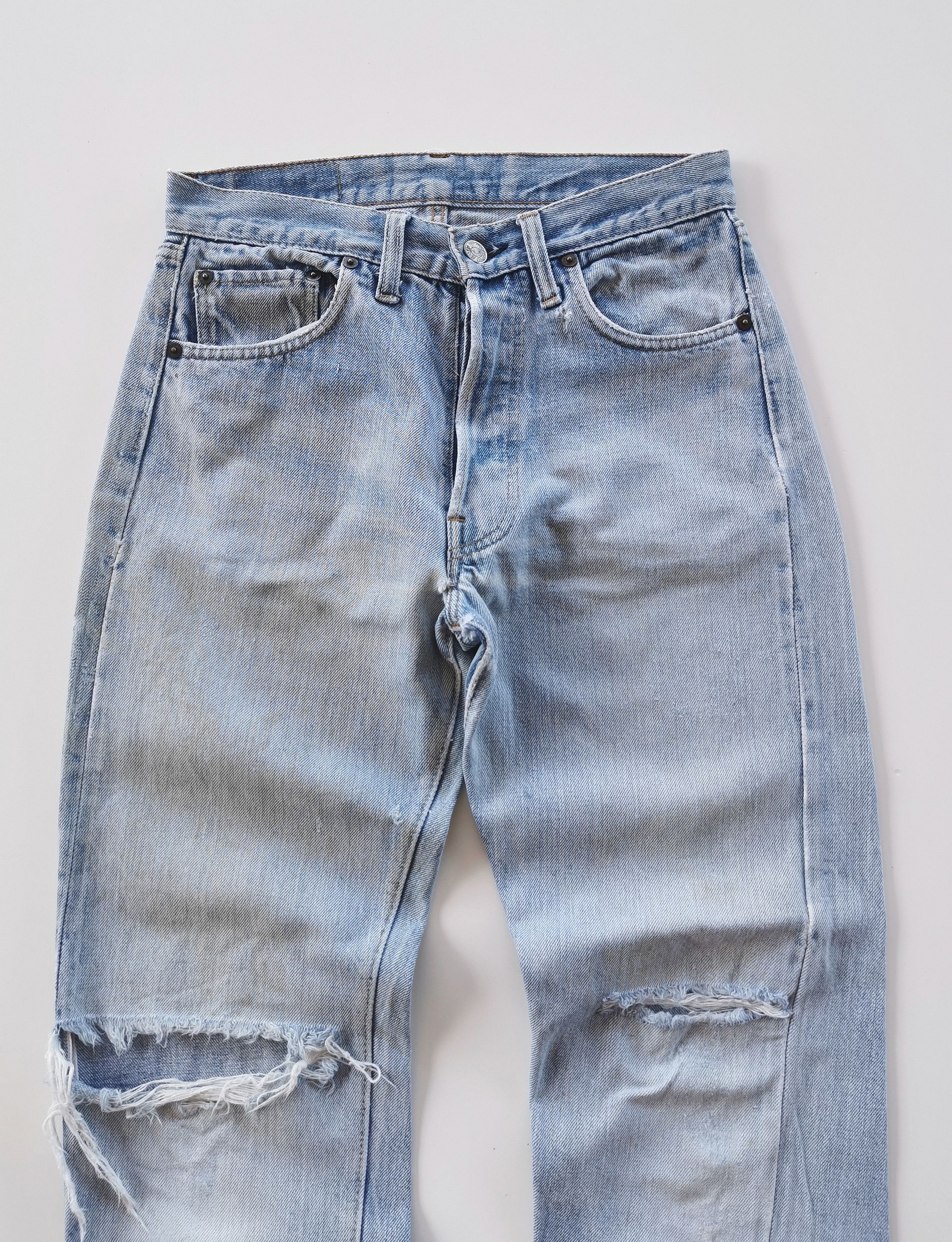 80s Vintage Levis Button Lot 501 Selvedge Distressed Jean
