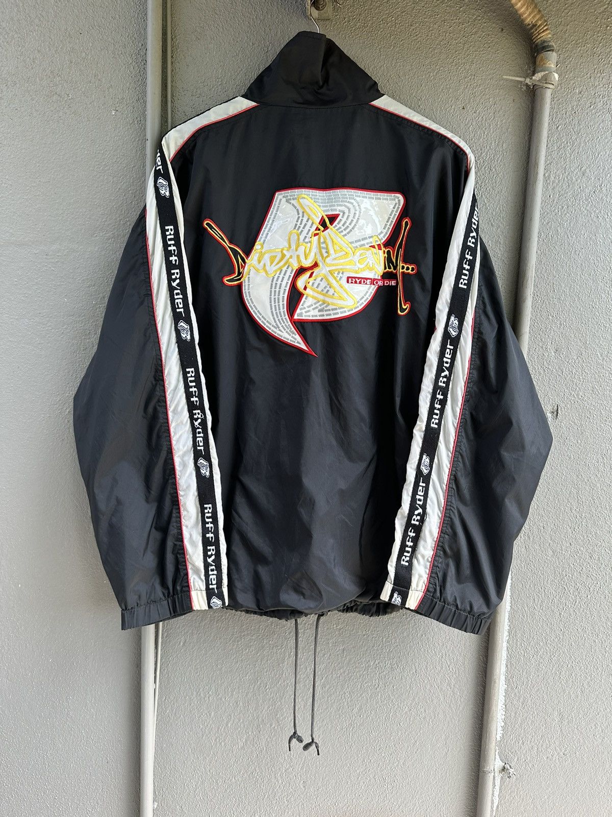 image of Rap Tees x Ruff Ryders Vintage Ruff Ryders Jacket Original 90’S Raptees Dmx in Black (Size XL)