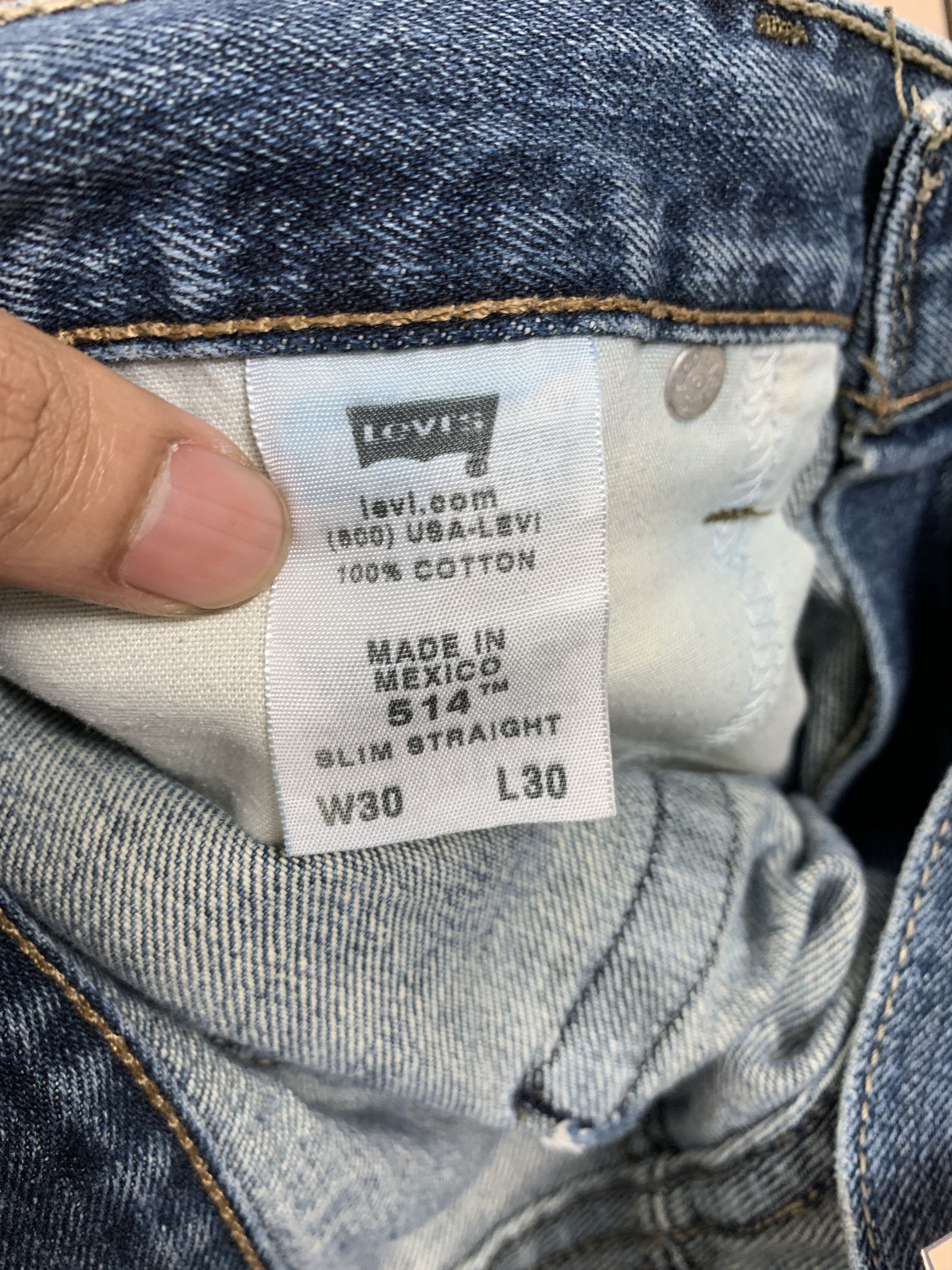 Levi's Vintage Levis 514 Straight Cut Faded Blue Jeans Size US 30 / EU 46 - 10 Thumbnail