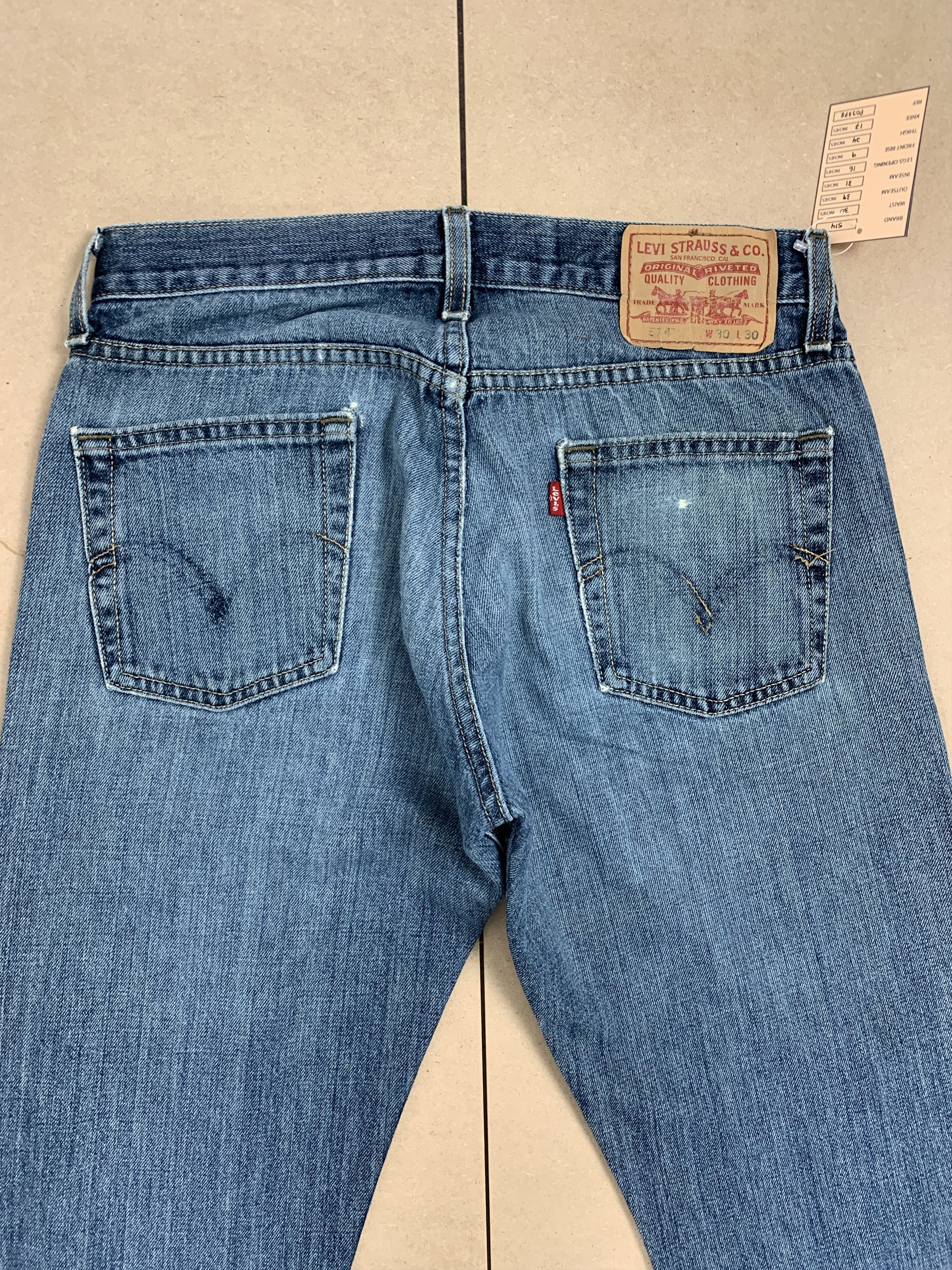 Levi's Vintage Levis 514 Straight Cut Faded Blue Jeans Size US 30 / EU 46 - 6 Thumbnail