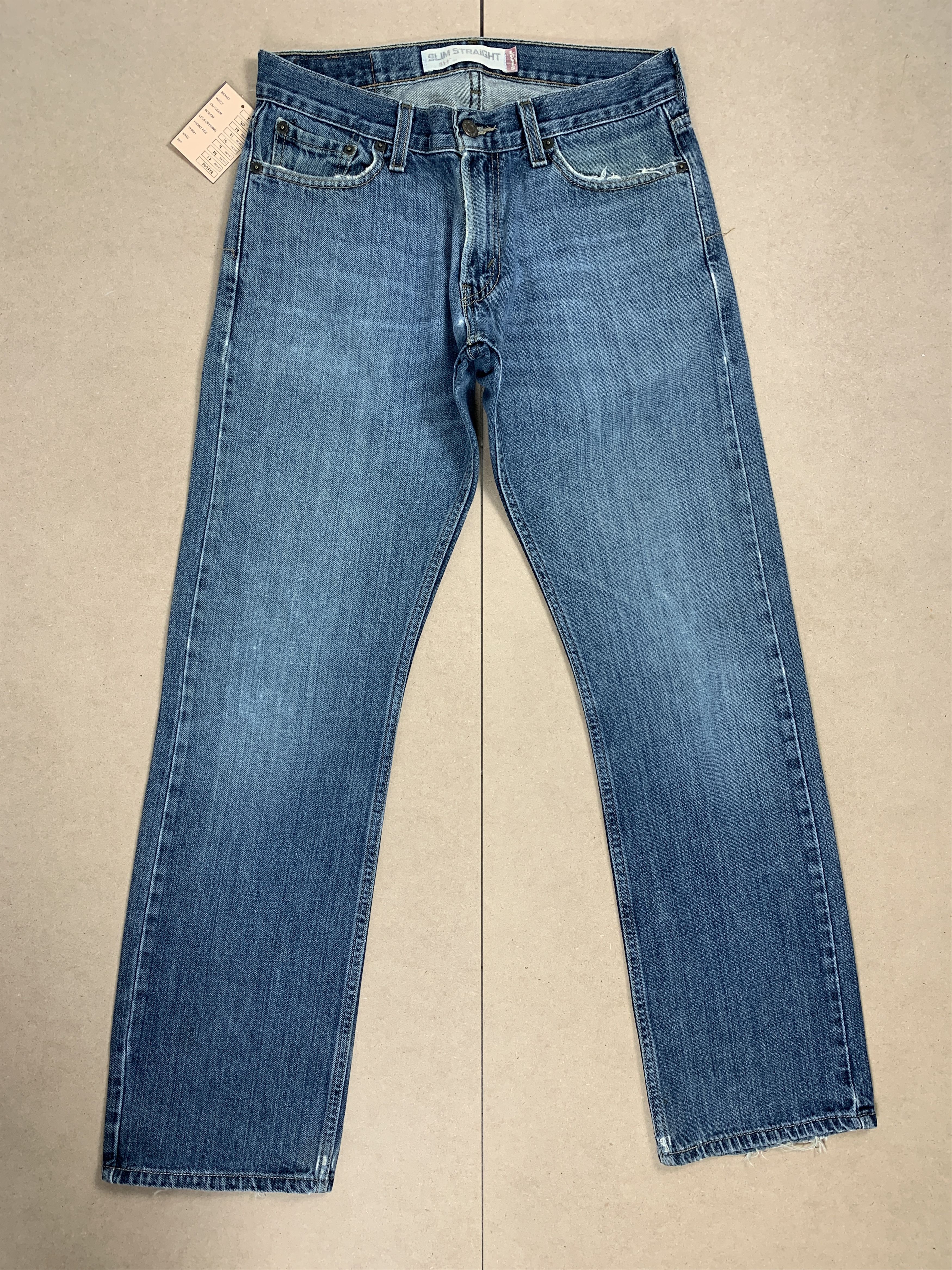 image of Levis 514 Straight Cut Faded Blue Jeans in Blue Denim, Men's (Size 30)