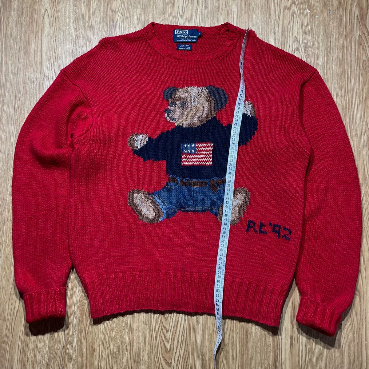 Polo Ralph Lauren × Vintage Sweater Polo Bear Vintage 1992 Hand Knit Size US L / EU 52-54 / 3 - 8 Thumbnail