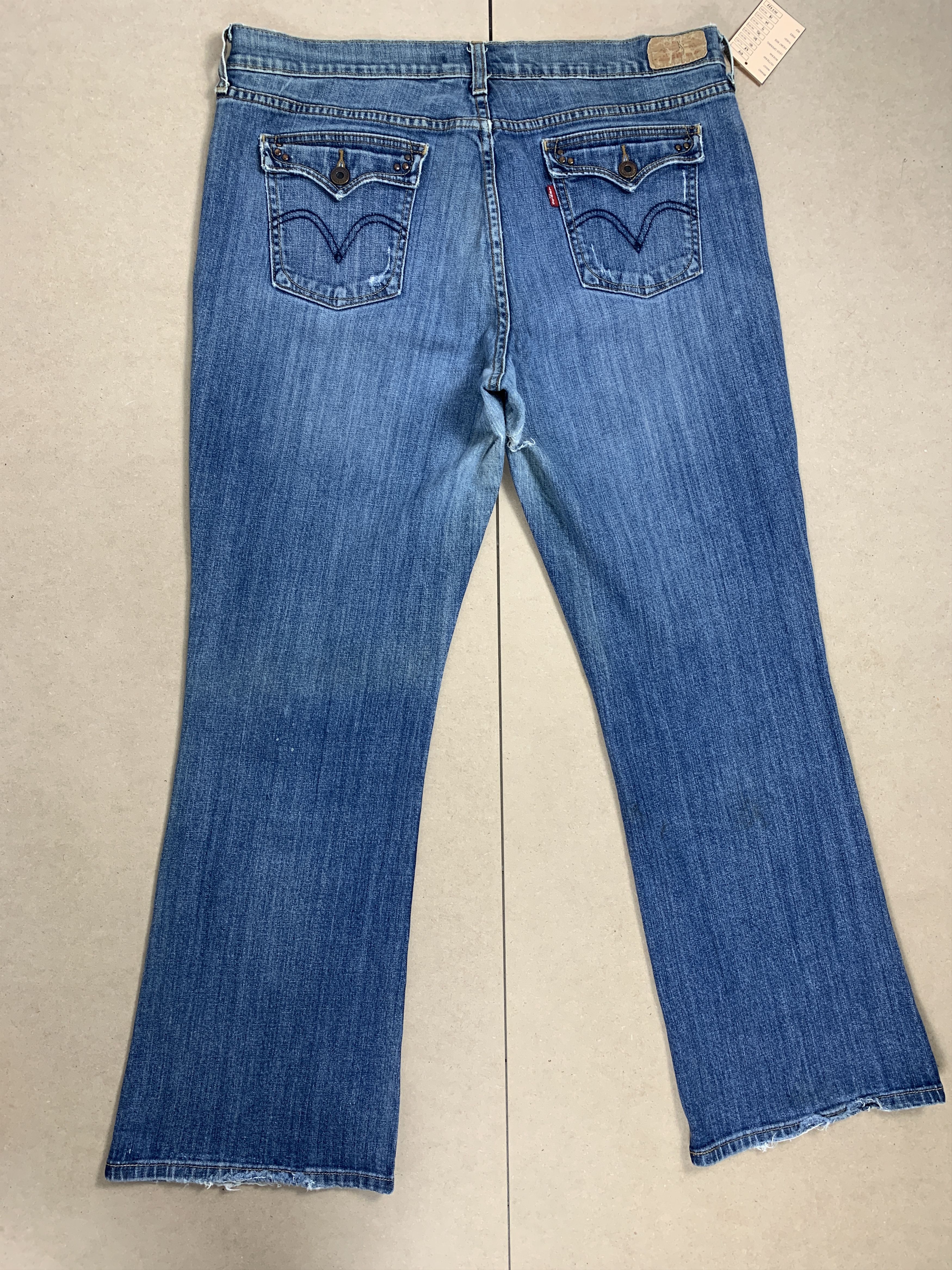 Levi's Vintage Levis 515 Flared Boot Cut Distressed Jeans P0377 Size 37" - 6 Thumbnail