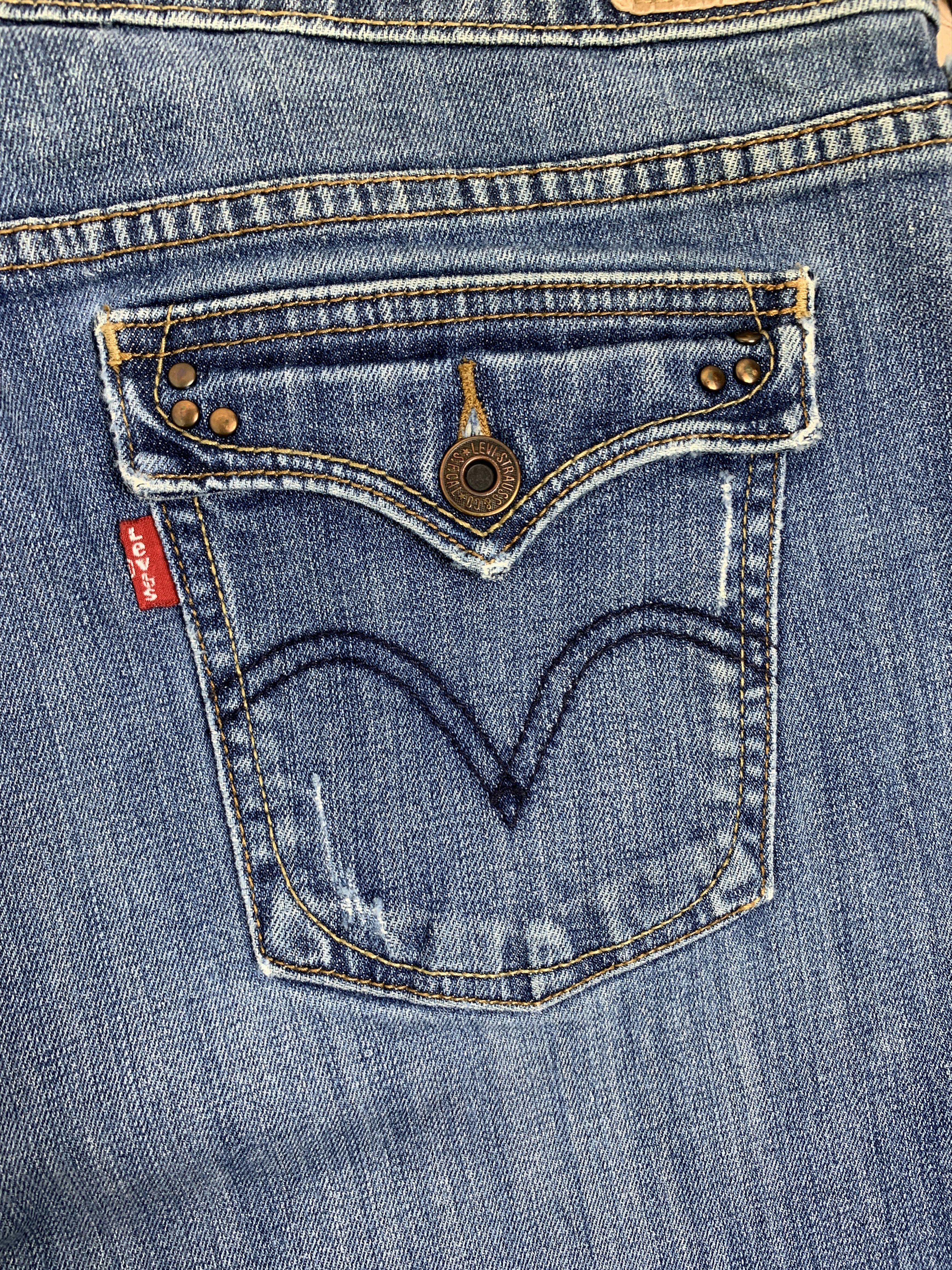 Levi's Vintage Levis 515 Flared Boot Cut Distressed Jeans P0377 Size 37" - 11 Thumbnail