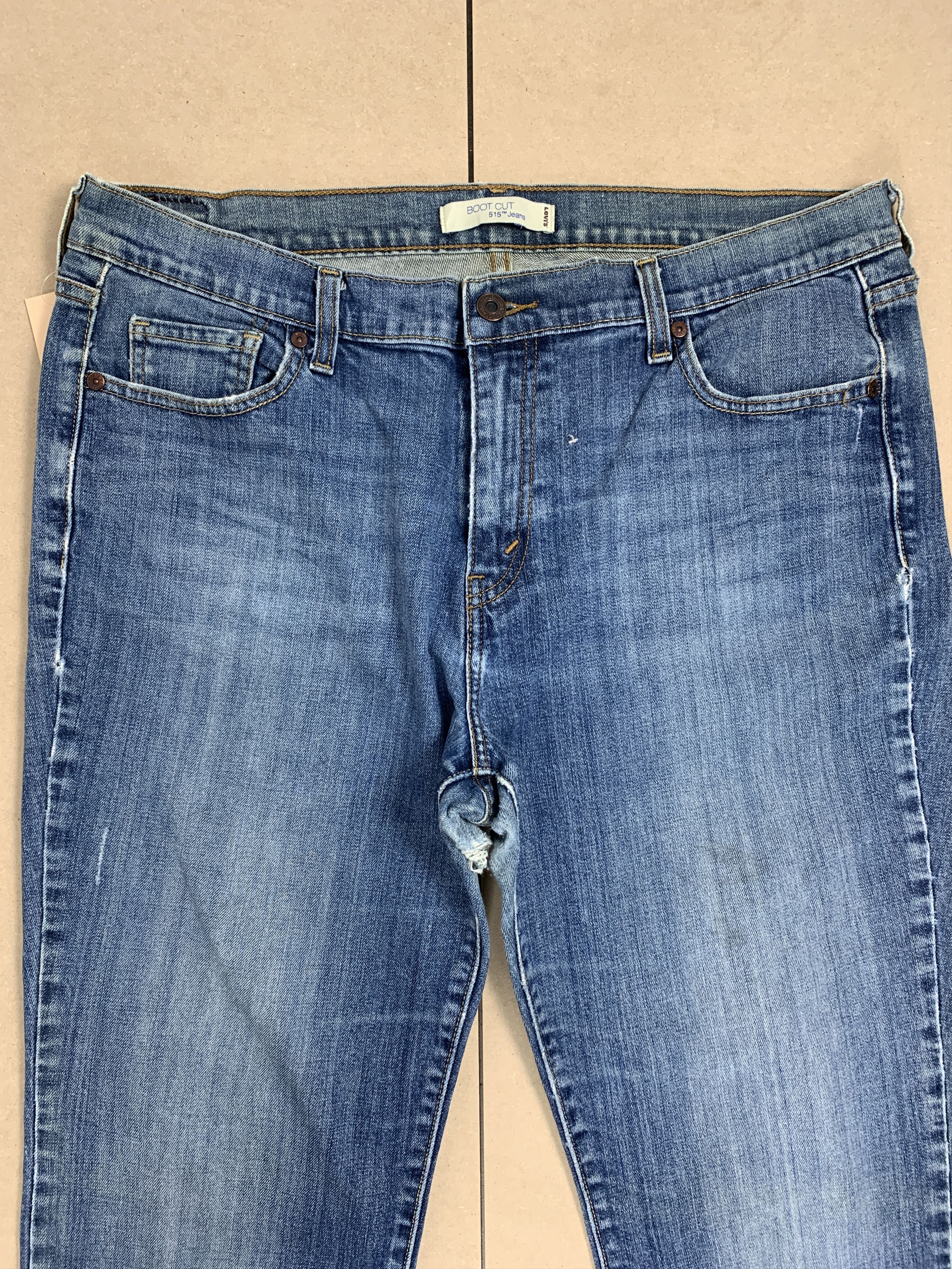 Levi's Vintage Levis 515 Flared Boot Cut Distressed Jeans P0377 Size 37" - 2 Thumbnail