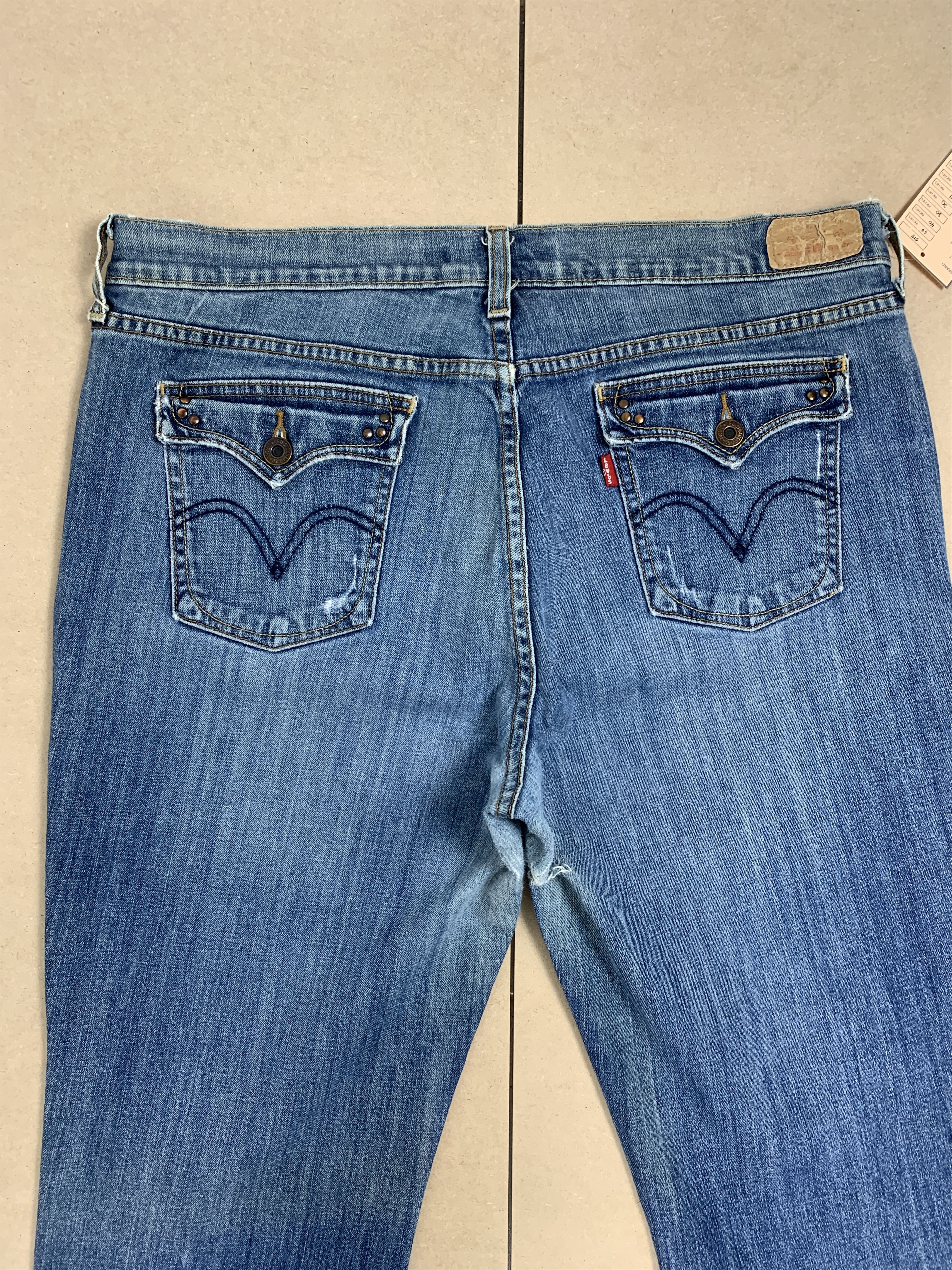 Levi's Vintage Levis 515 Flared Boot Cut Distressed Jeans P0377 Size 37" - 7 Thumbnail