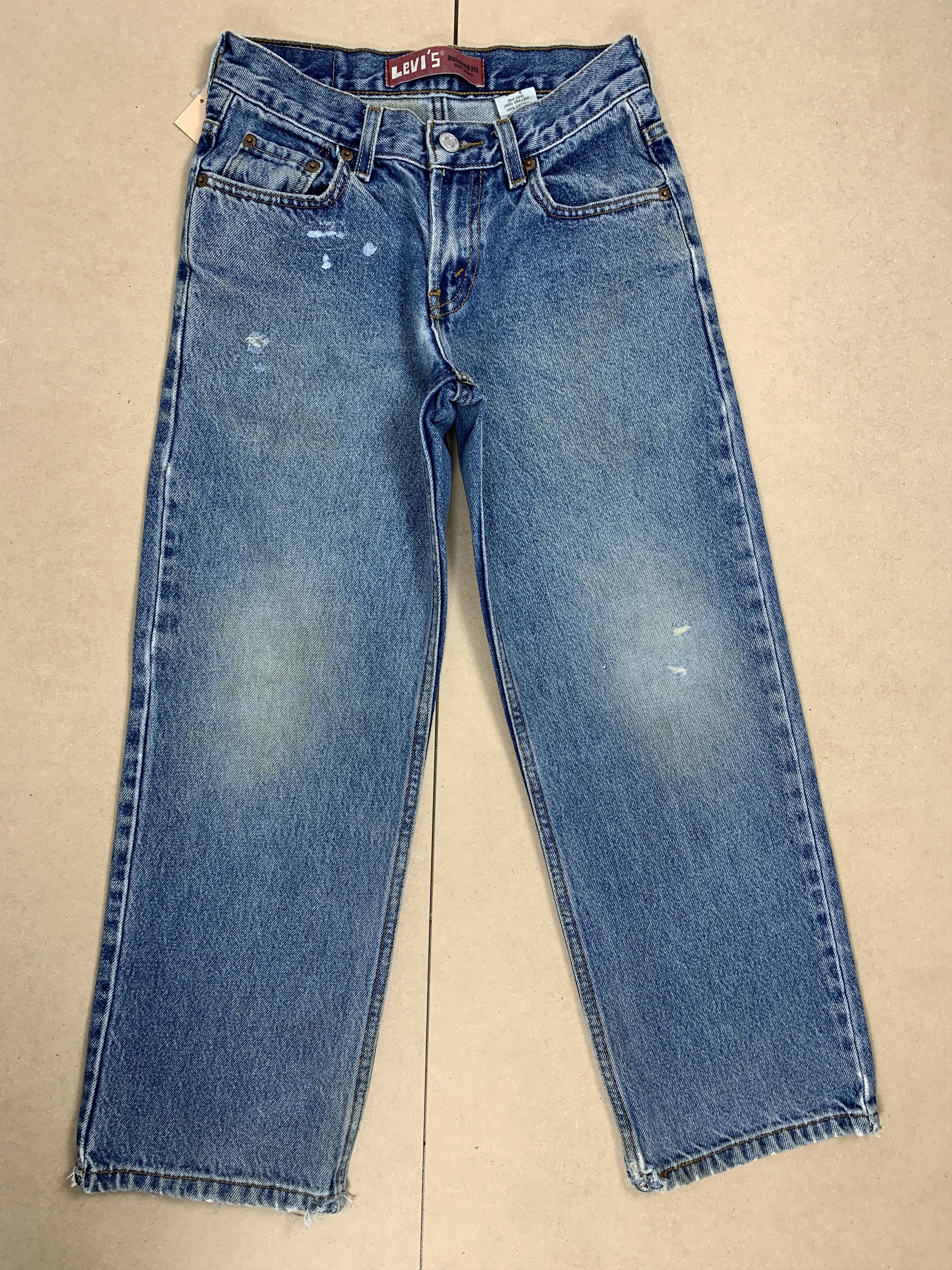 image of Levis 550 Straight Cut Faded Blue Jeans in Blue Denim, Women's (Size 24)