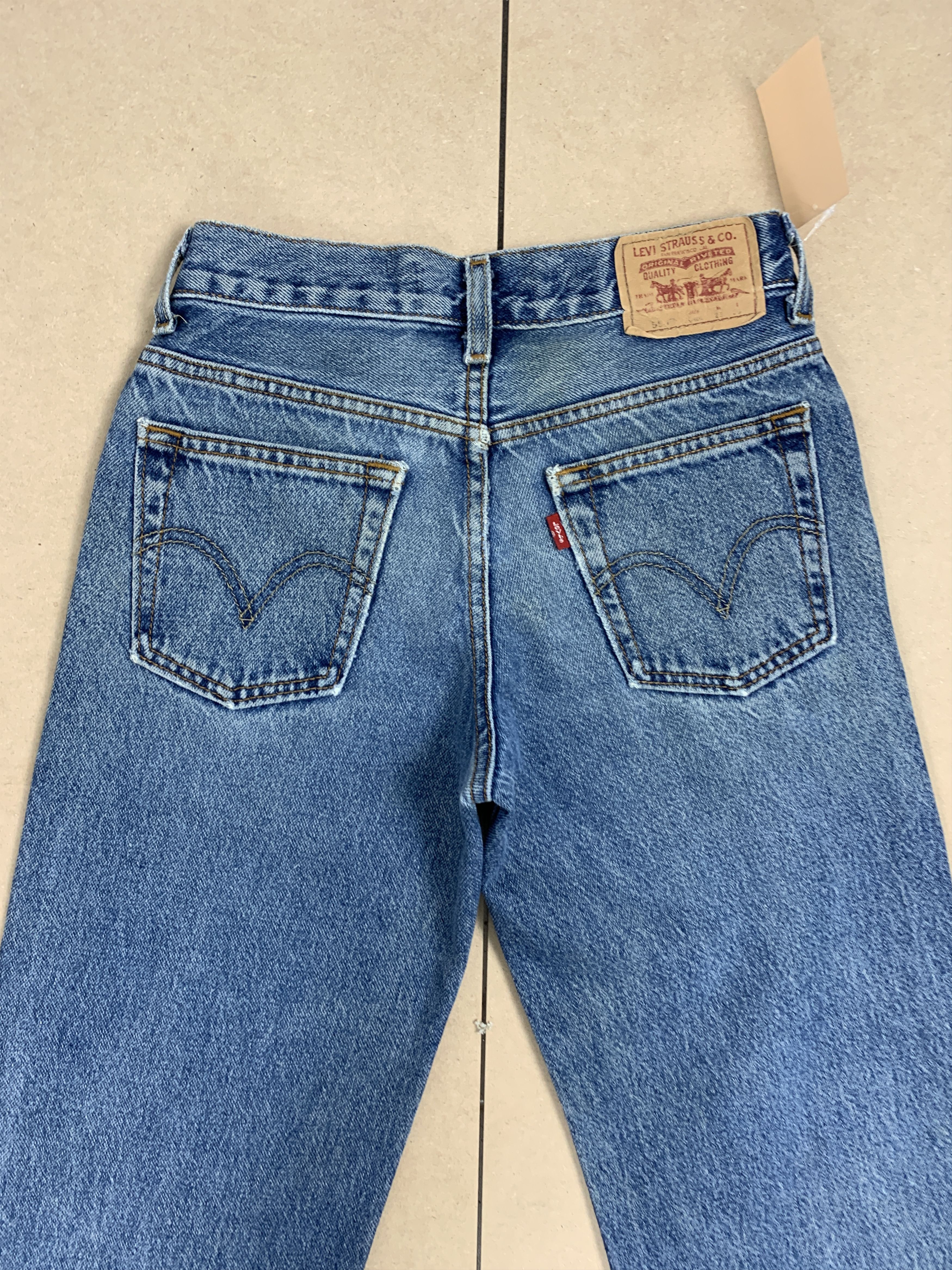 Levi's Vintage Levis 550 Straight Cut Faded Blue Jeans Size 24" / US 00 / IT 34 - 6 Thumbnail