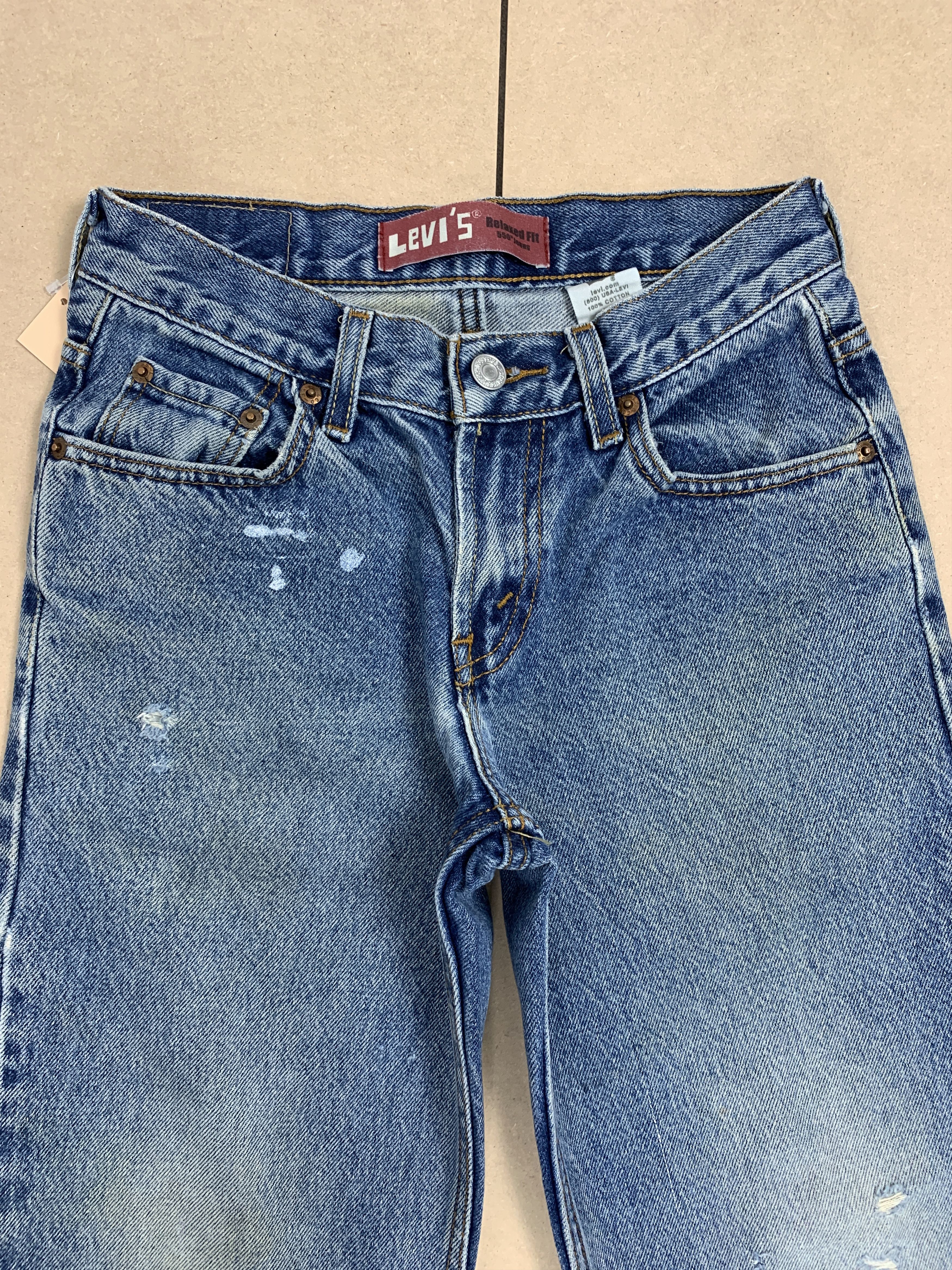 Levi's Vintage Levis 550 Straight Cut Faded Blue Jeans Size 24" / US 00 / IT 34 - 2 Thumbnail