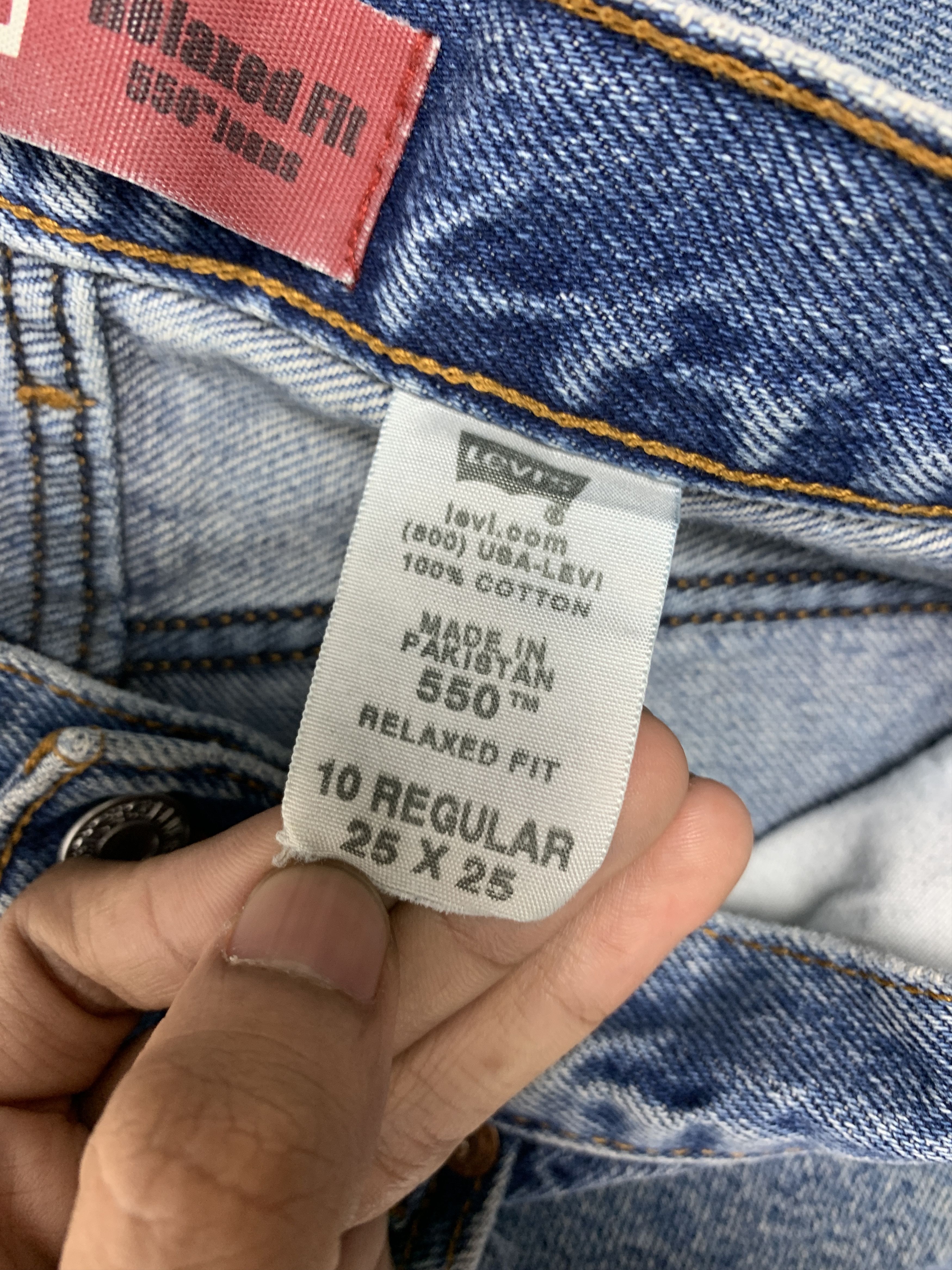 Levi's Vintage Levis 550 Straight Cut Faded Blue Jeans Size 24" / US 00 / IT 34 - 10 Thumbnail