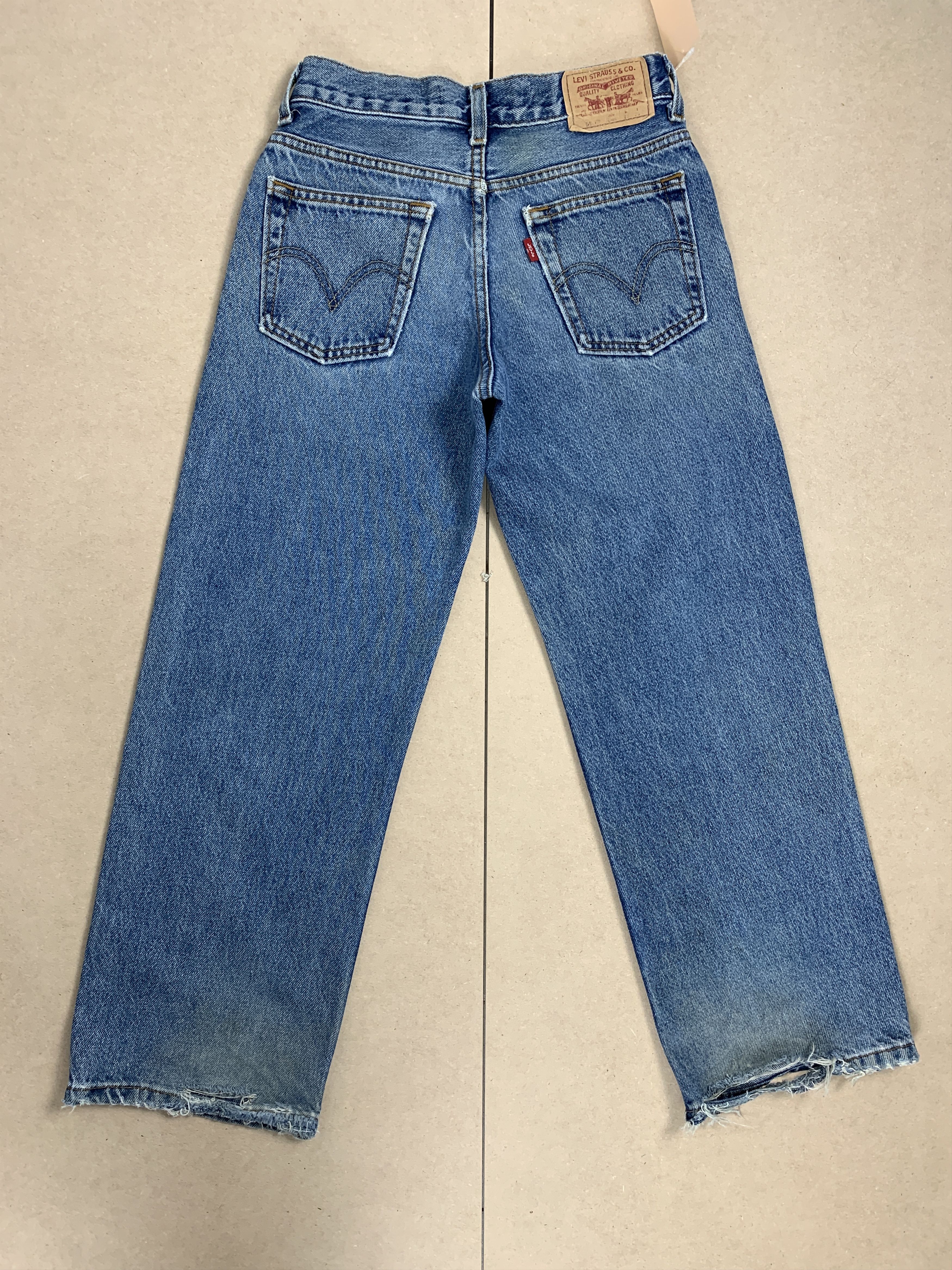 Levi's Vintage Levis 550 Straight Cut Faded Blue Jeans Size 24" / US 00 / IT 34 - 5 Thumbnail