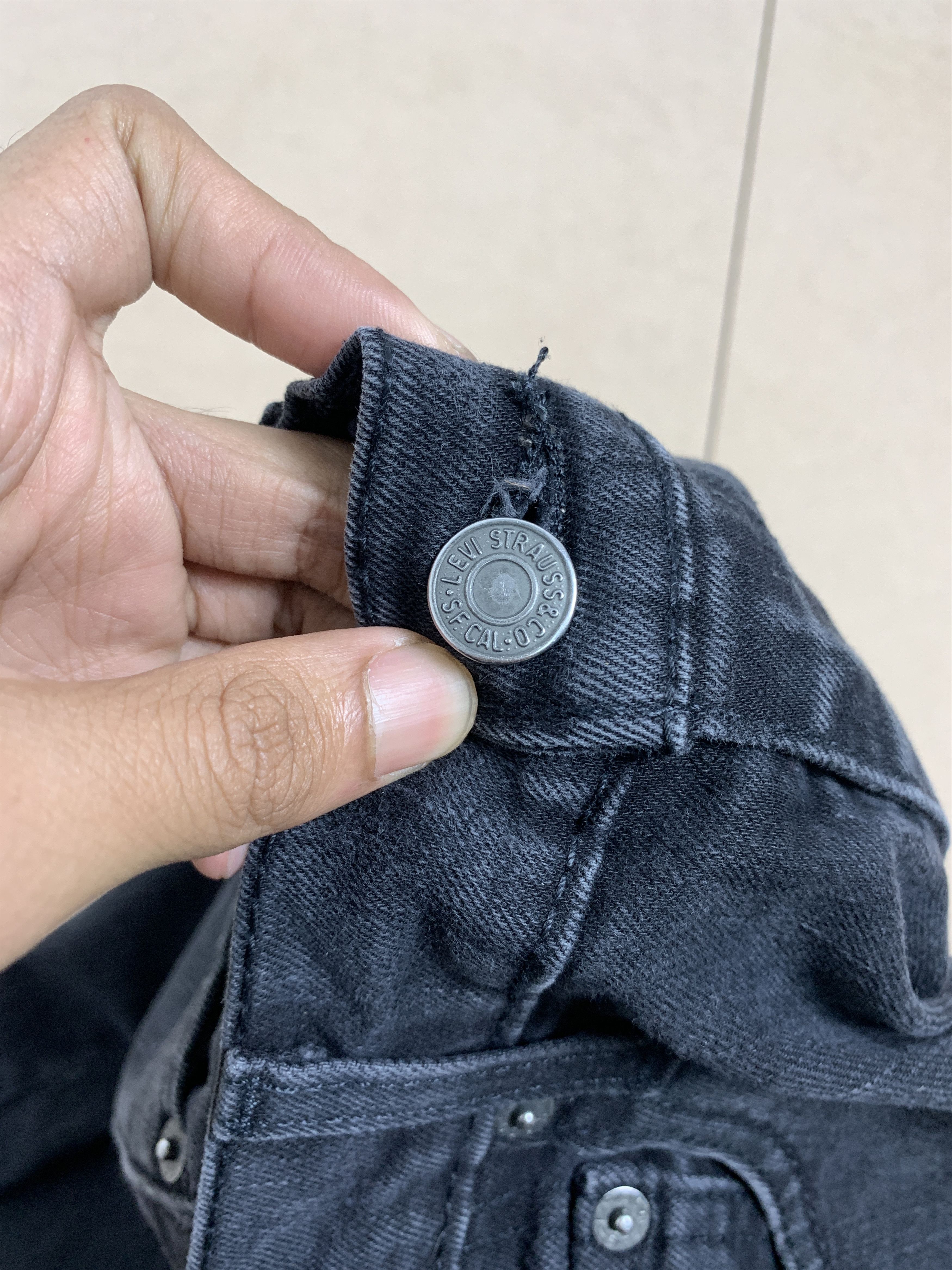 Levi's × Vintage Vintage Levis 512 Mid Skinny Black Jeans Size US 32 / EU 48 - 16 Thumbnail