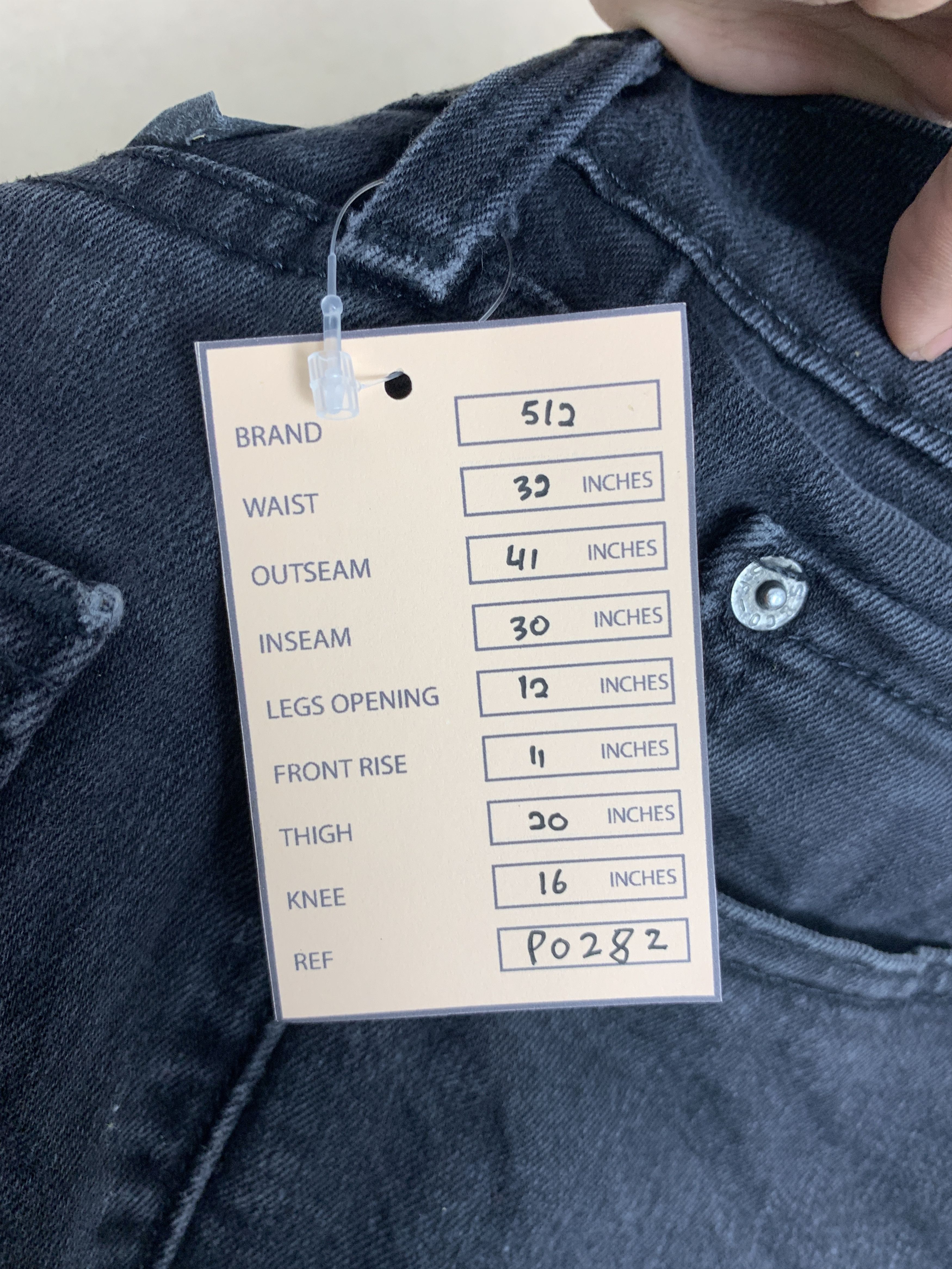 Levi's × Vintage Vintage Levis 512 Mid Skinny Black Jeans Size US 32 / EU 48 - 18 Thumbnail