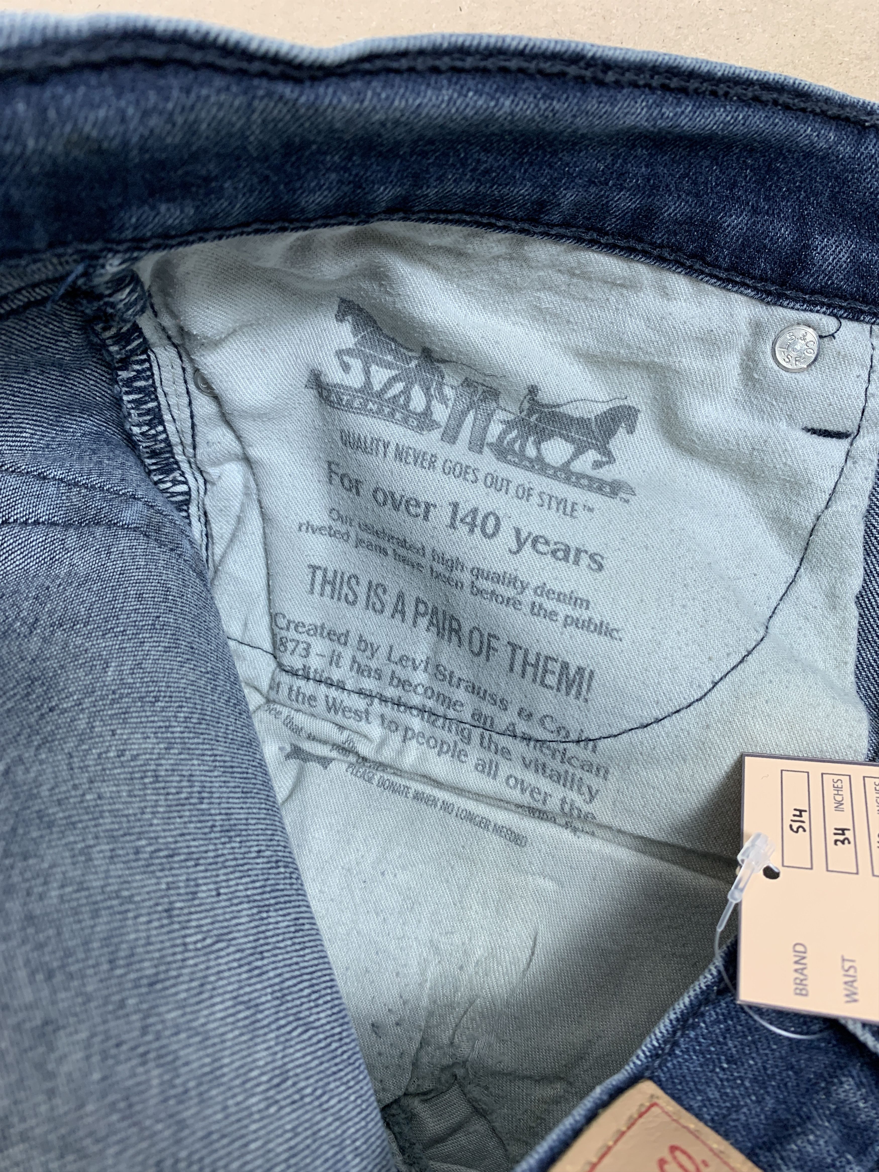 Levi's × Vintage Vintage Levis Straight Cut Faded Blue Jeans Size US 34 / EU 50 - 12 Thumbnail