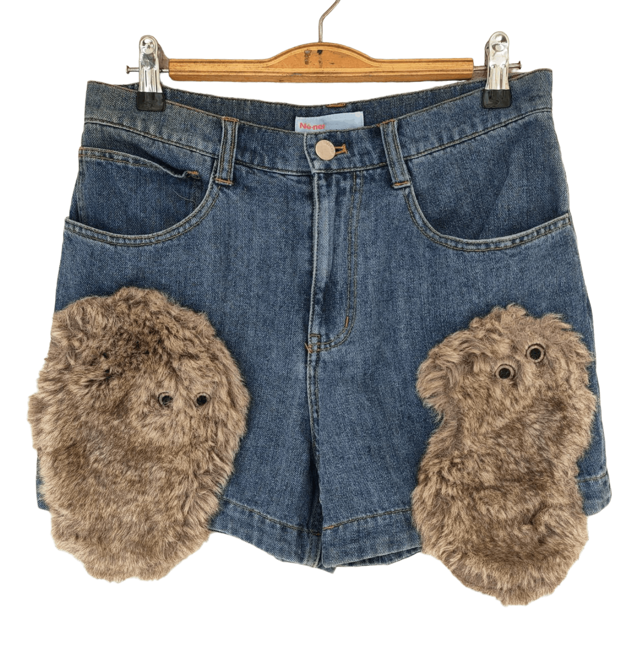❎ Nenet Owl Patchwork Denim Hotpant
