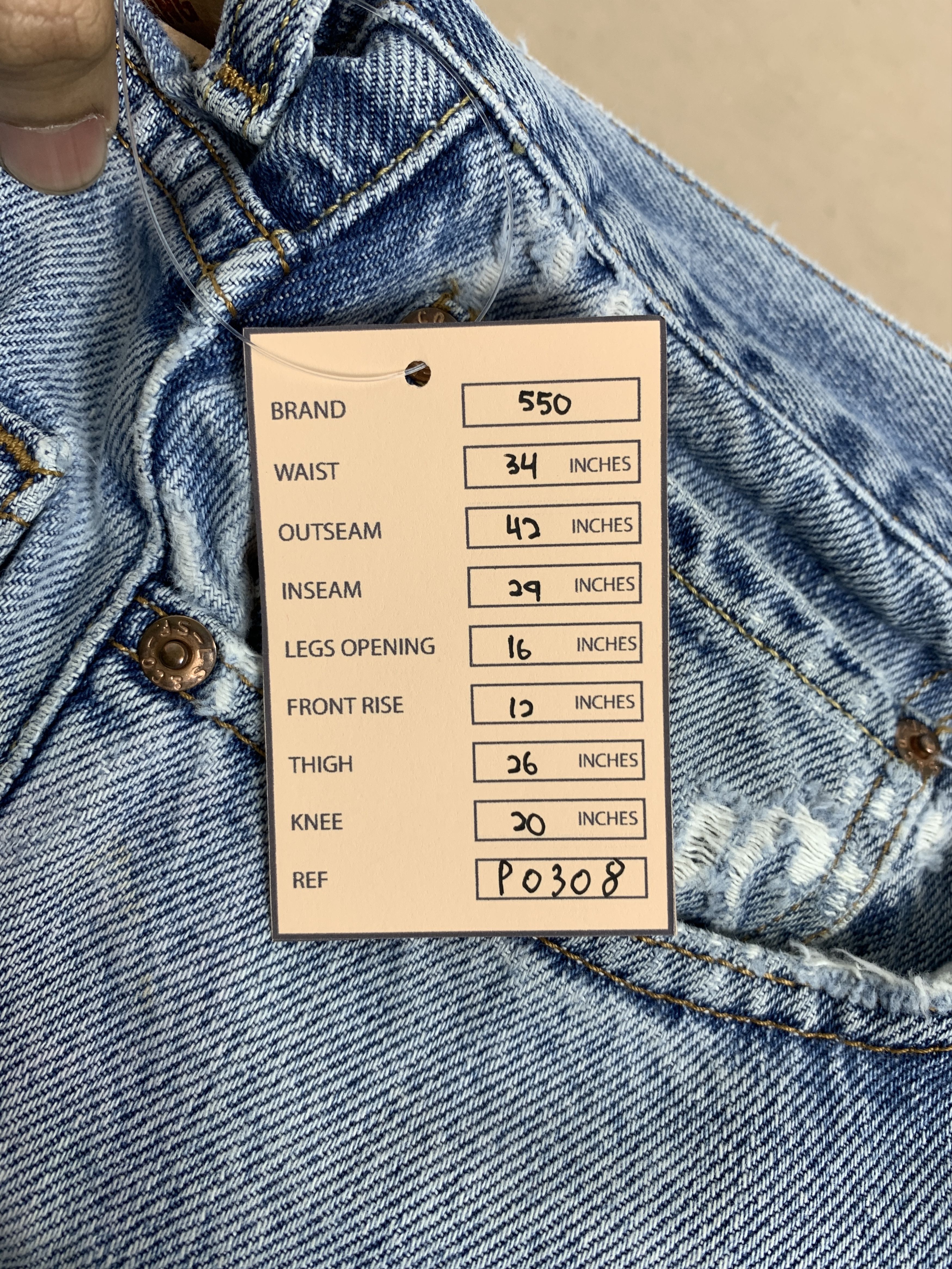 Levi's Vintage Levis 550 Straight Cut Mid Wash Jeans Size US 34 / EU 50 - 17 Thumbnail