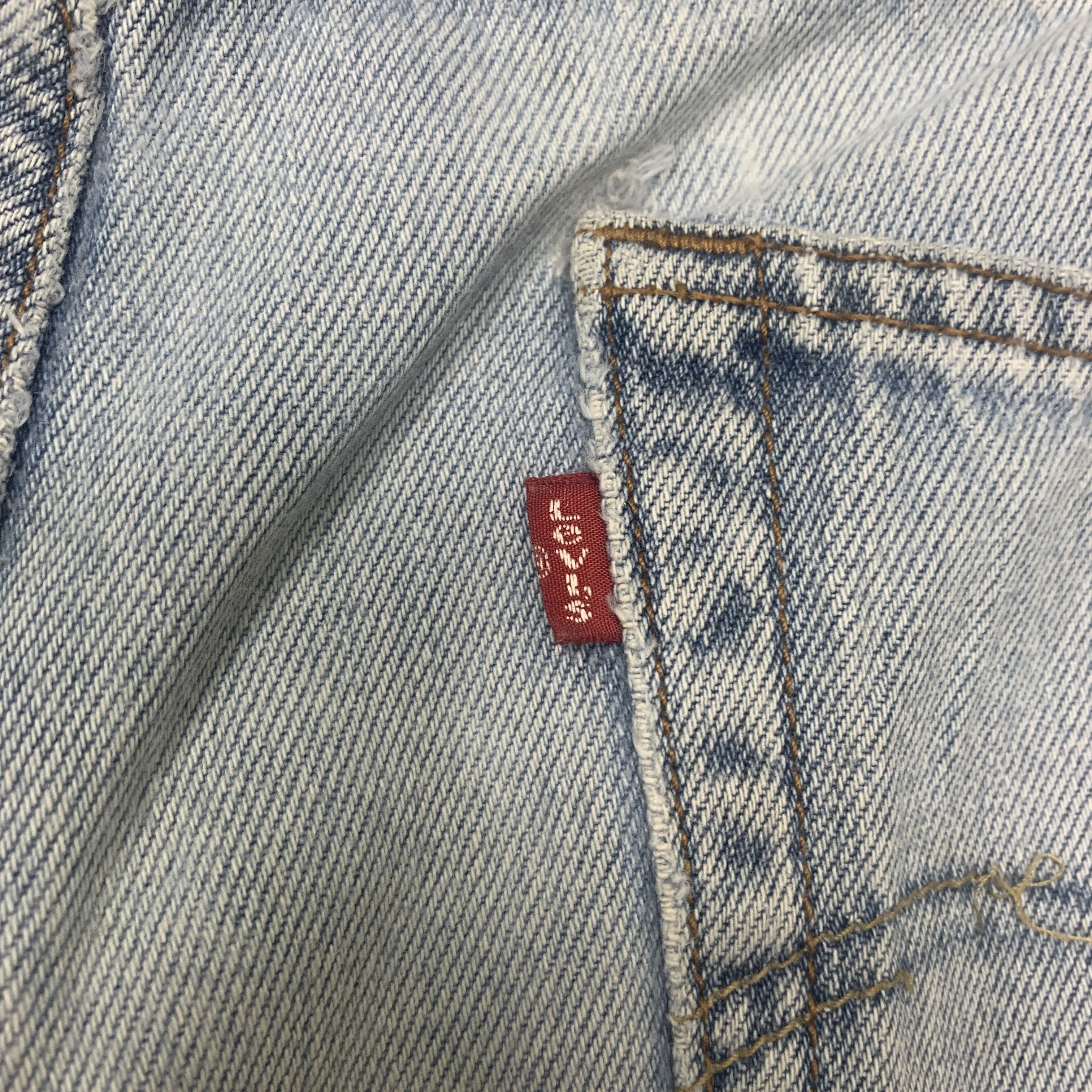 Levi's × Vintage Vintage LEVI'S 550 Distress Faded Straight Cut Mid Wash Size US 40 / EU 56 - 11 Thumbnail