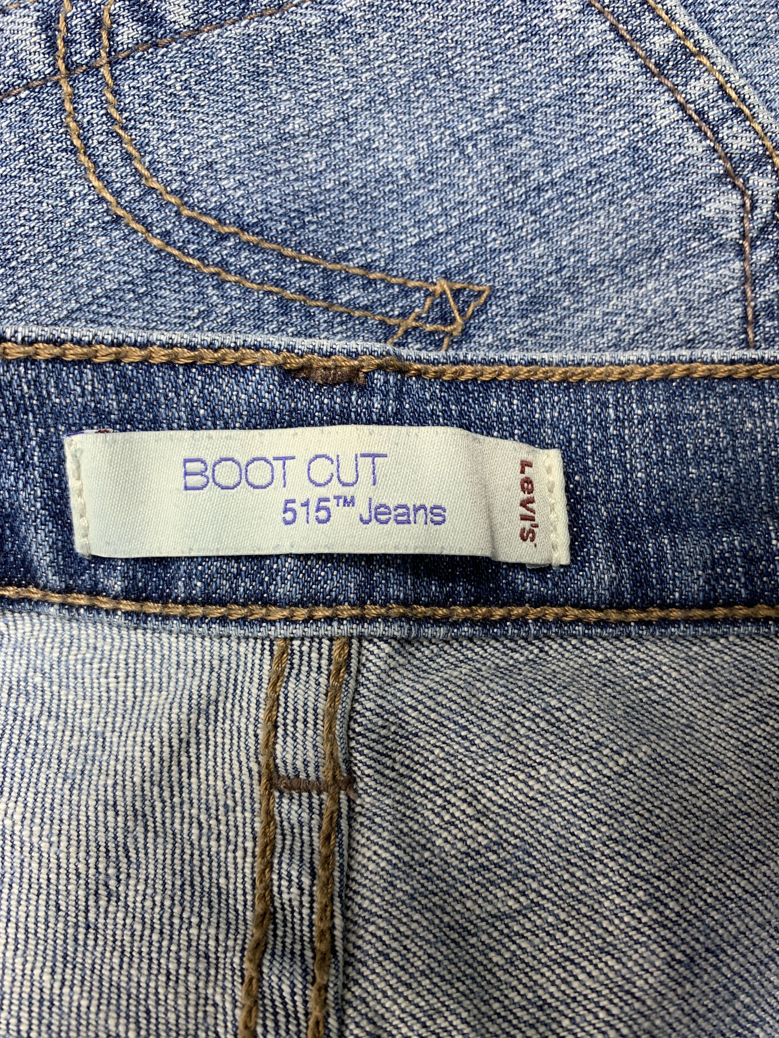 Levi's Vintage Levis 515 Flared Boot Cut Faded Blue Jeans Size 34" / US 12 / IT 48 - 10 Thumbnail