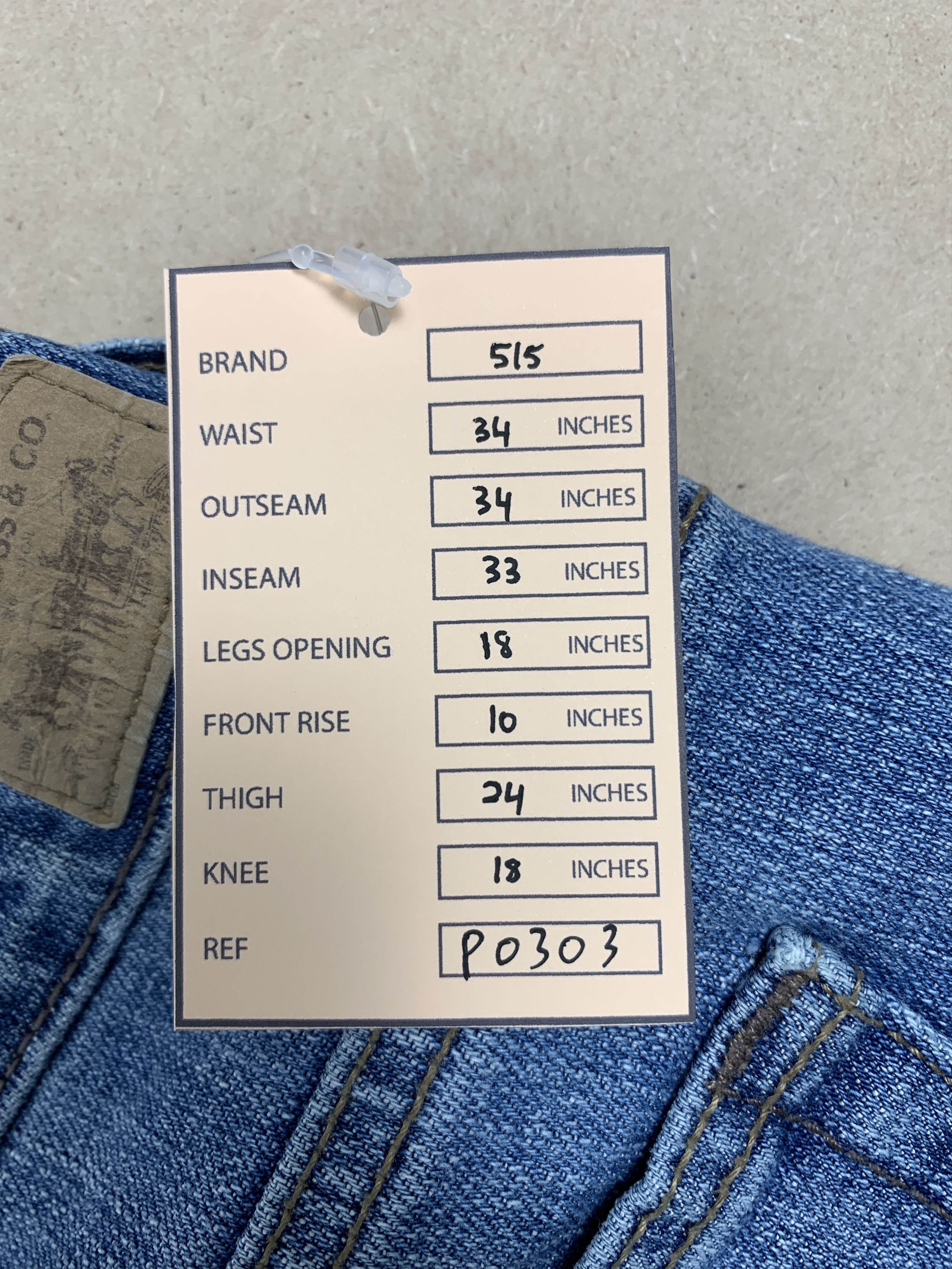Levi's Vintage Levis 515 Flared Boot Cut Faded Blue Jeans Size 34" / US 12 / IT 48 - 15 Thumbnail