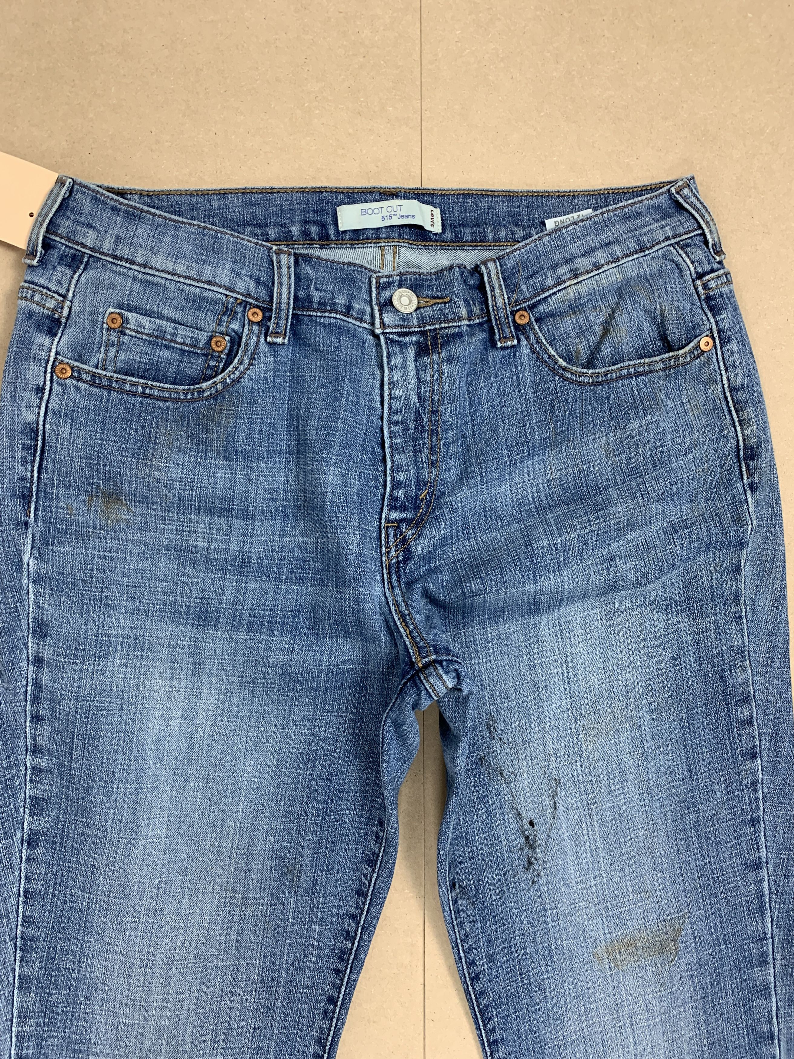 Levi's Vintage Levis 515 Flared Boot Cut Faded Blue Jeans Size 34" / US 12 / IT 48 - 2 Thumbnail