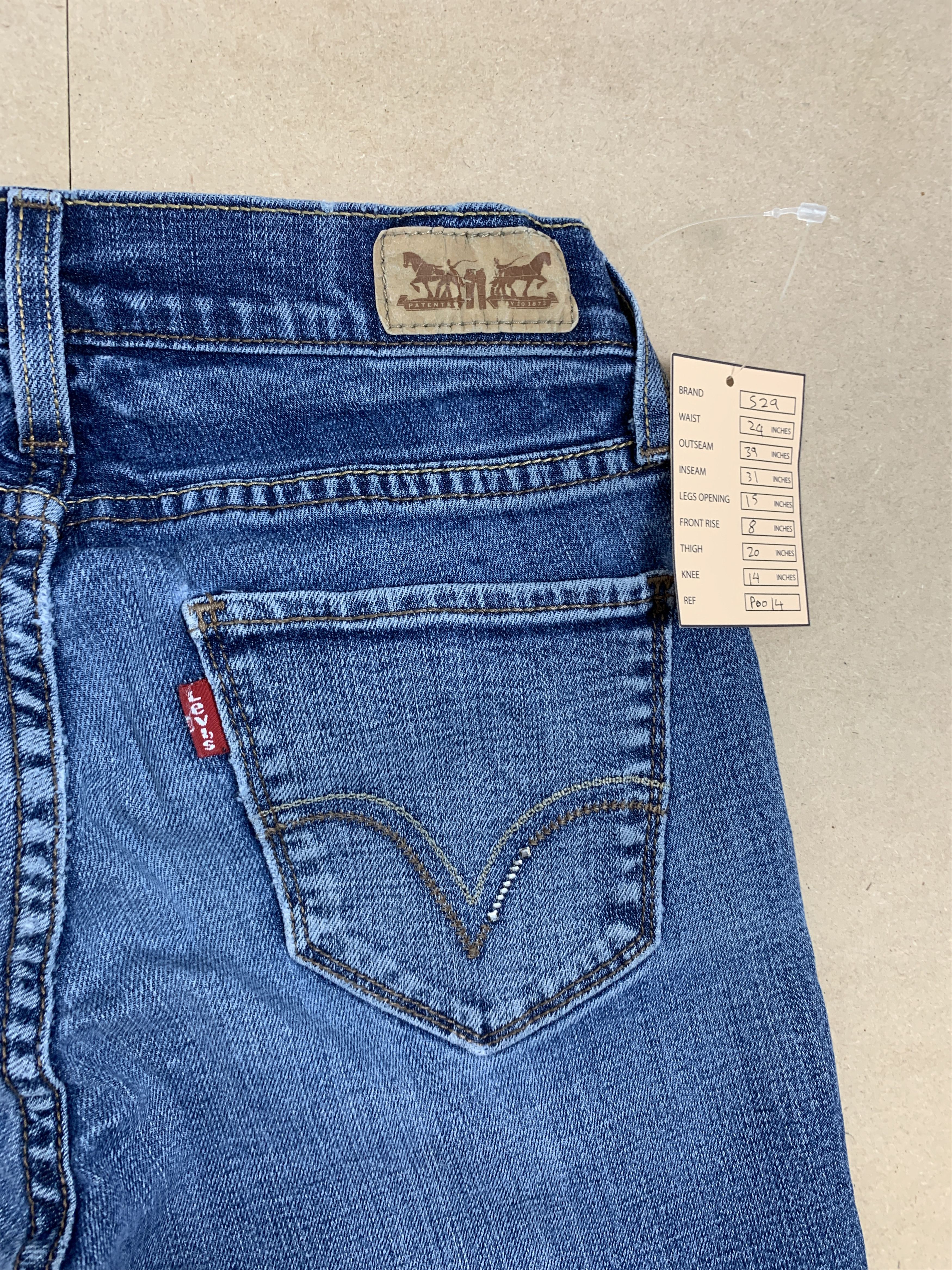 Levi's Vintage Levi's 529 Curvy Boot Cut Medium Wash Jeans Size 24" / US 00 / IT 34 - 7 Thumbnail