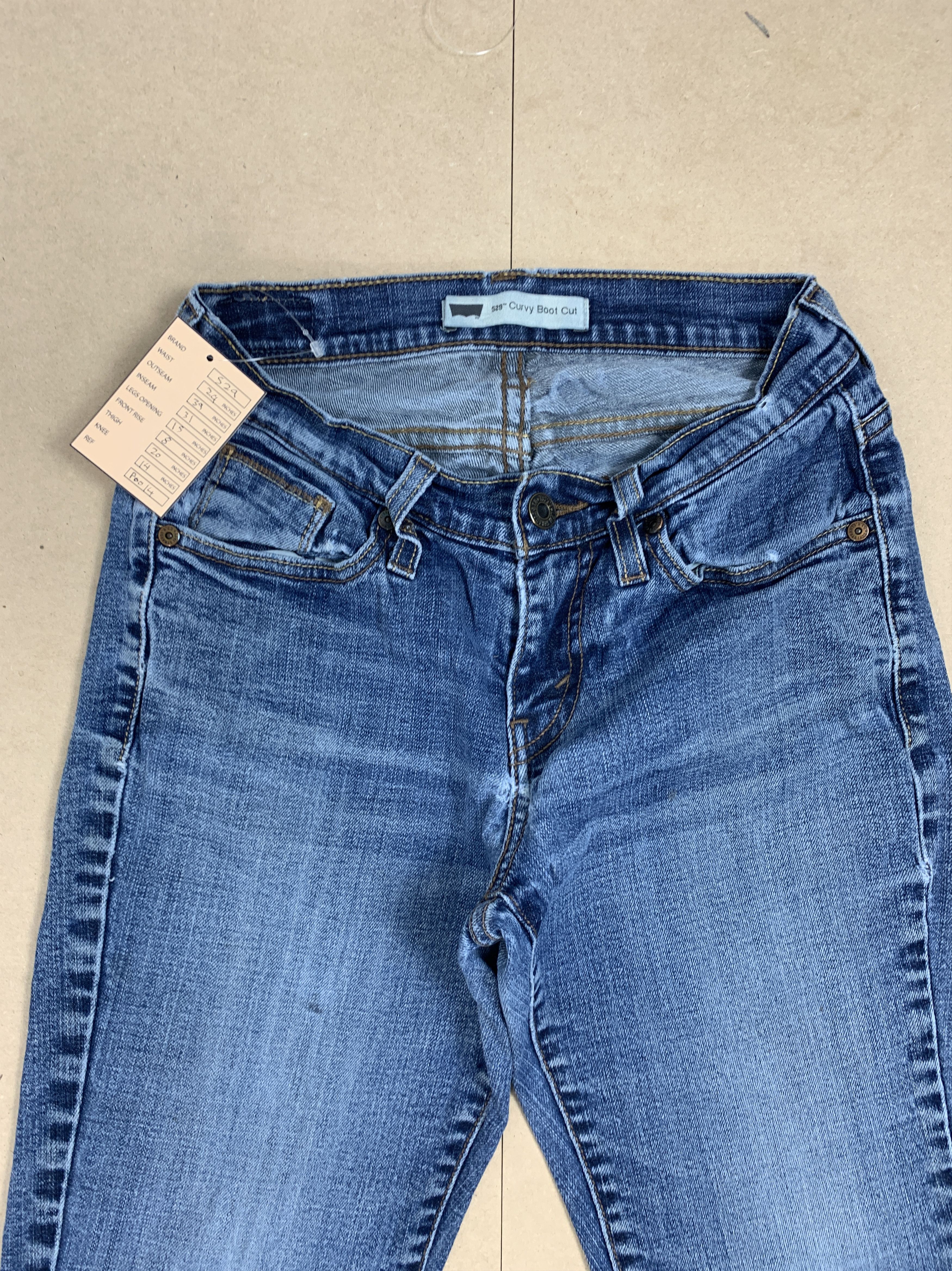 Levi's Vintage Levi's 529 Curvy Boot Cut Medium Wash Jeans Size 24" / US 00 / IT 34 - 2 Thumbnail