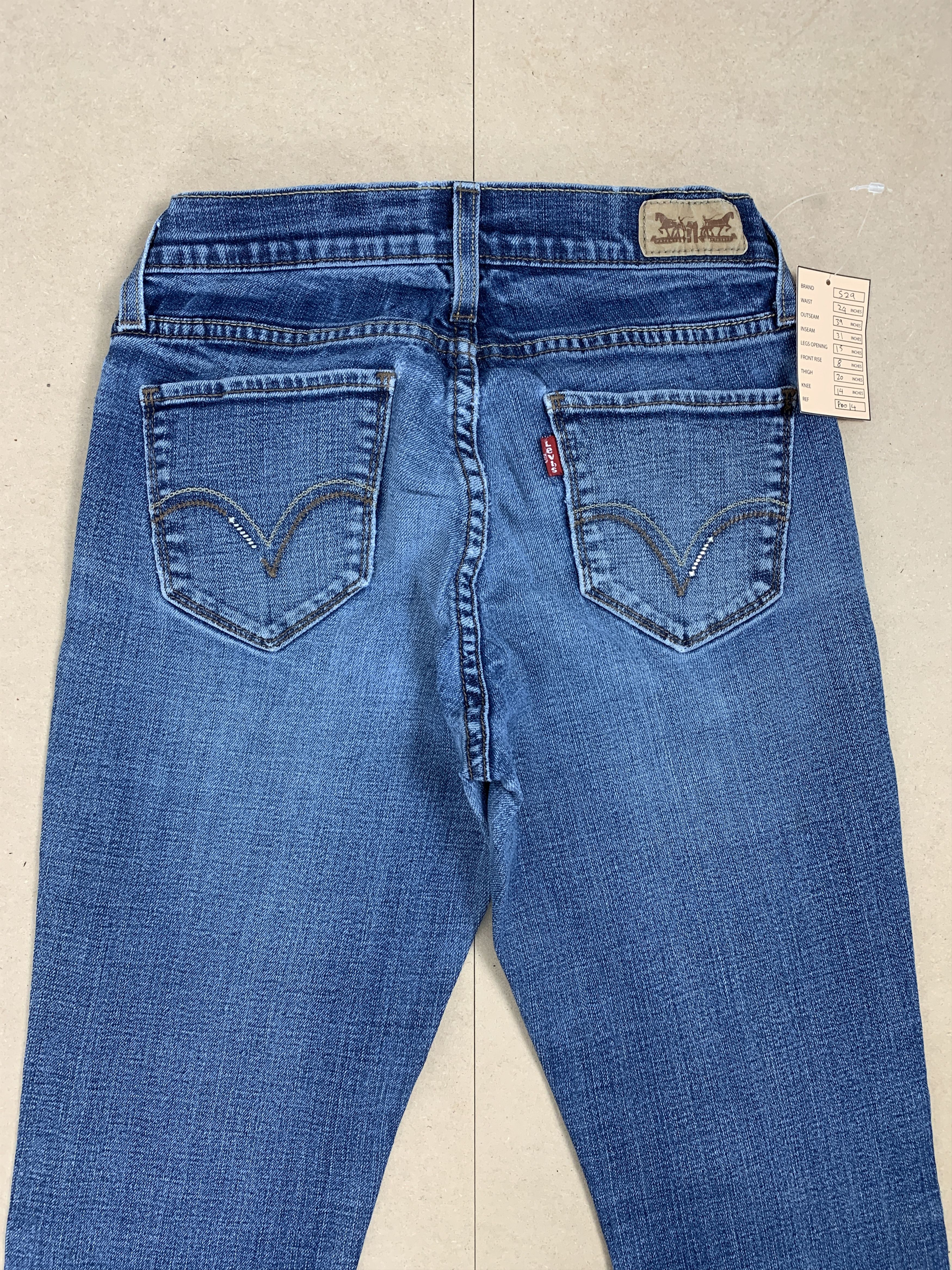 Levi's Vintage Levi's 529 Curvy Boot Cut Medium Wash Jeans Size 24" / US 00 / IT 34 - 6 Thumbnail