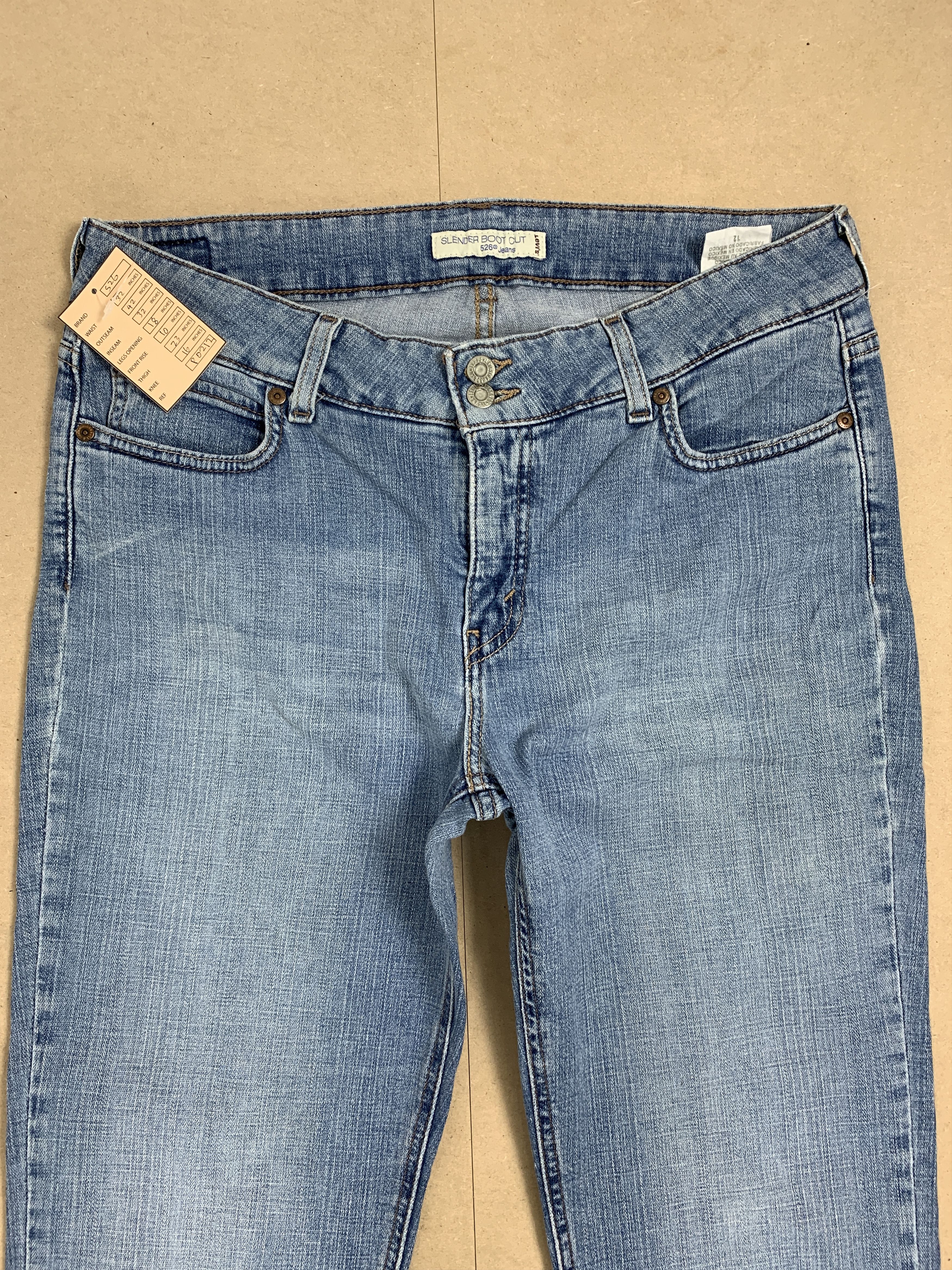 Levi's Vintage Levis 526 Boot Cut Faded Mid Blue Jeans Size US 32 / EU 48 - 2 Thumbnail