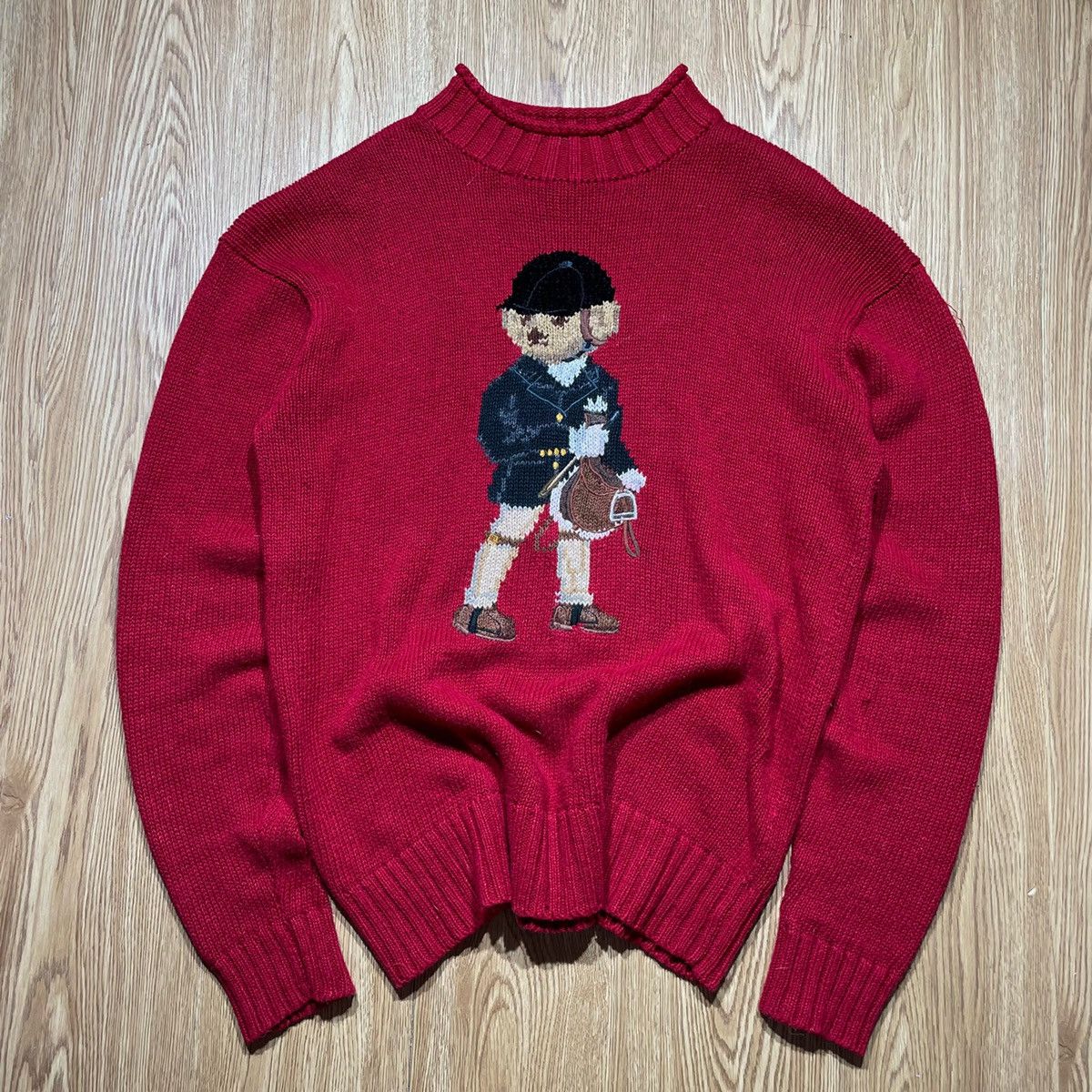 Polo Ralph Lauren × Vintage Sweater Ralph Lauren Polo Sport Bear Vintage Hand Knit Size S / US 4 / IT 40 - 4 Thumbnail