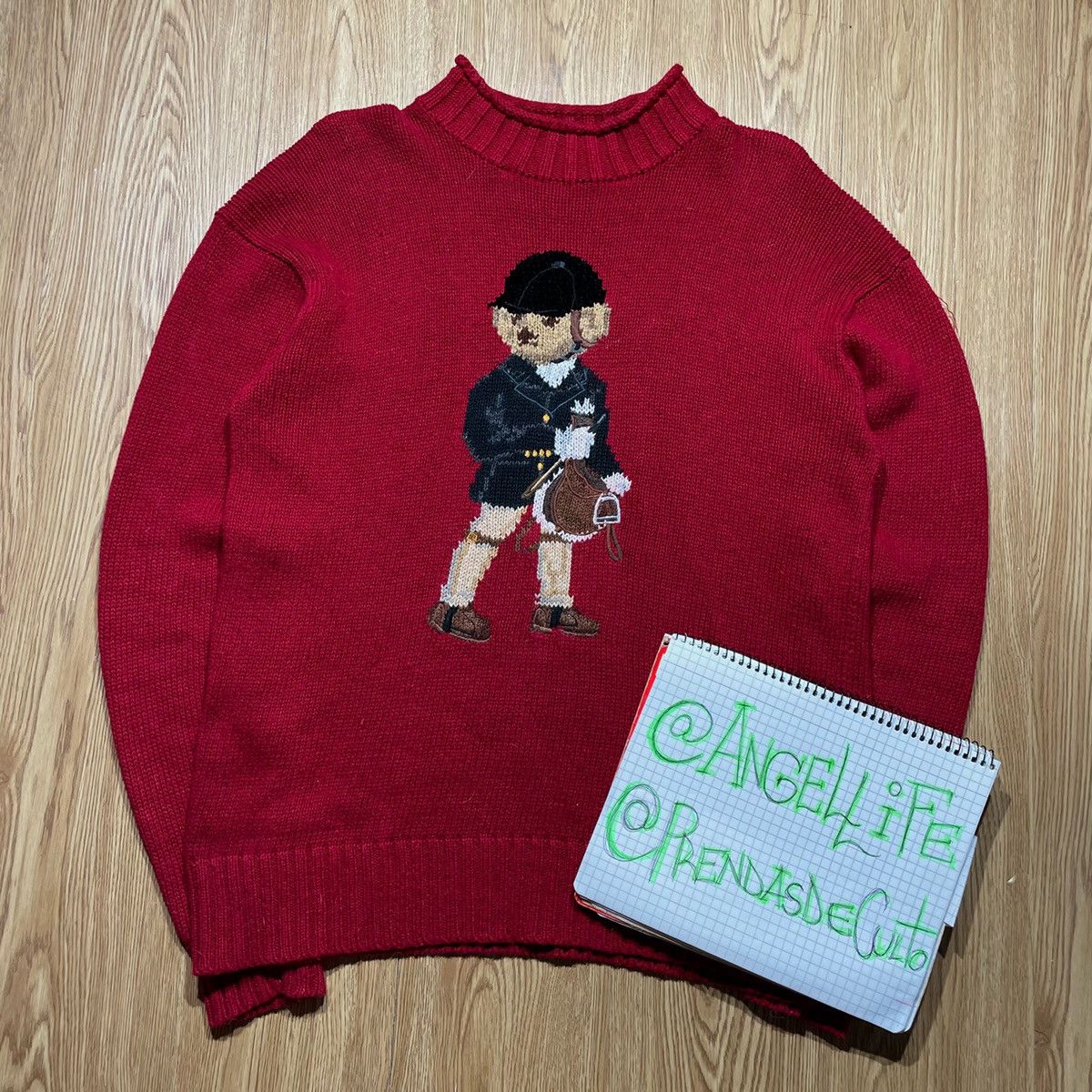 Polo Ralph Lauren × Vintage Sweater Ralph Lauren Polo Sport Bear Vintage Hand Knit Size S / US 4 / IT 40 - 3 Thumbnail