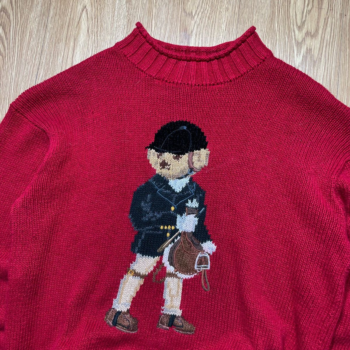 Polo Ralph Lauren × Vintage Sweater Ralph Lauren Polo Sport Bear Vintage Hand Knit Size S / US 4 / IT 40 - 5 Thumbnail