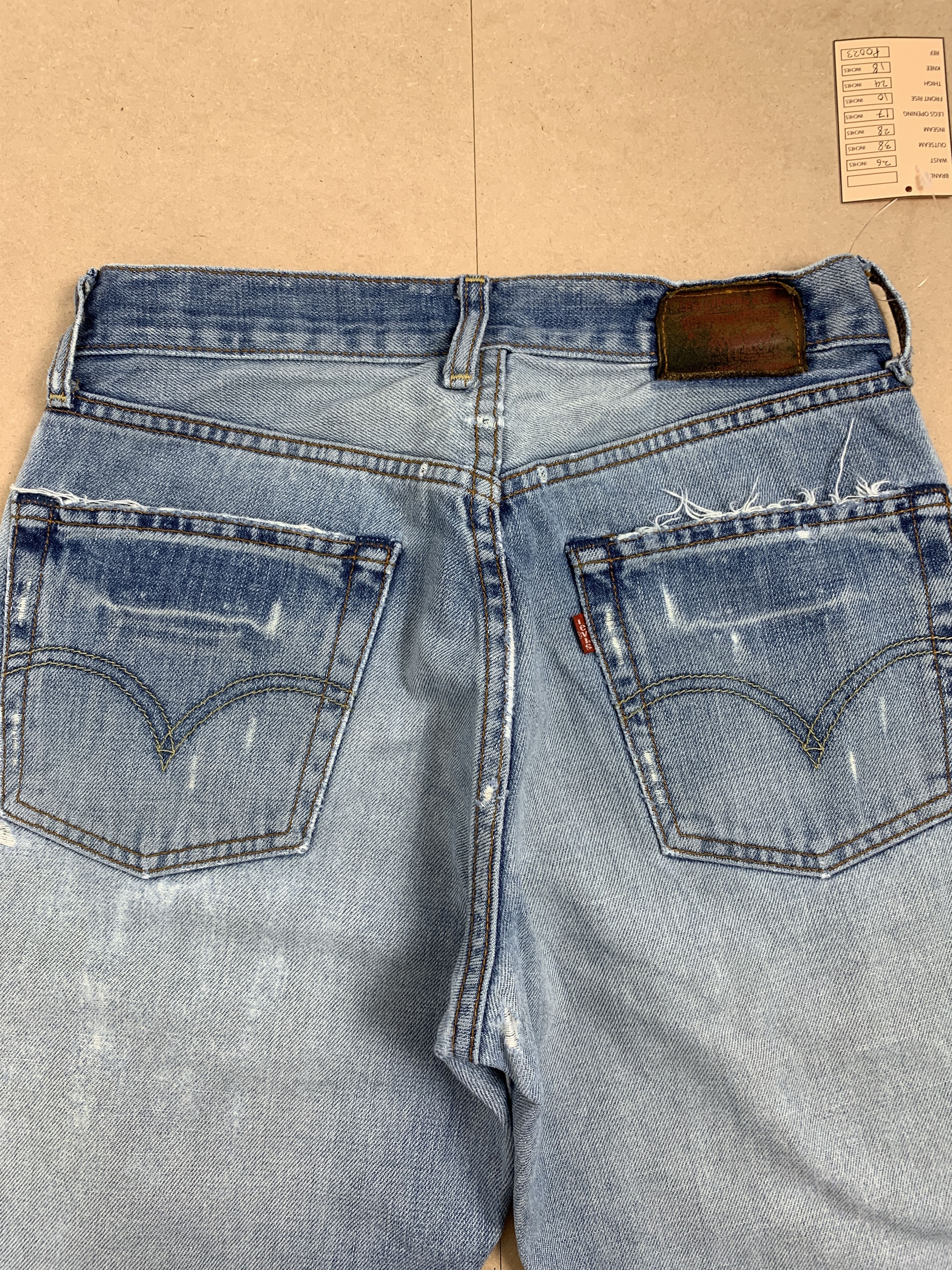 Levi's Vintage Y2K Levi's 503 Leather Patch Distressed Jeans P0123 Size US 26 / EU 42 - 13 Thumbnail