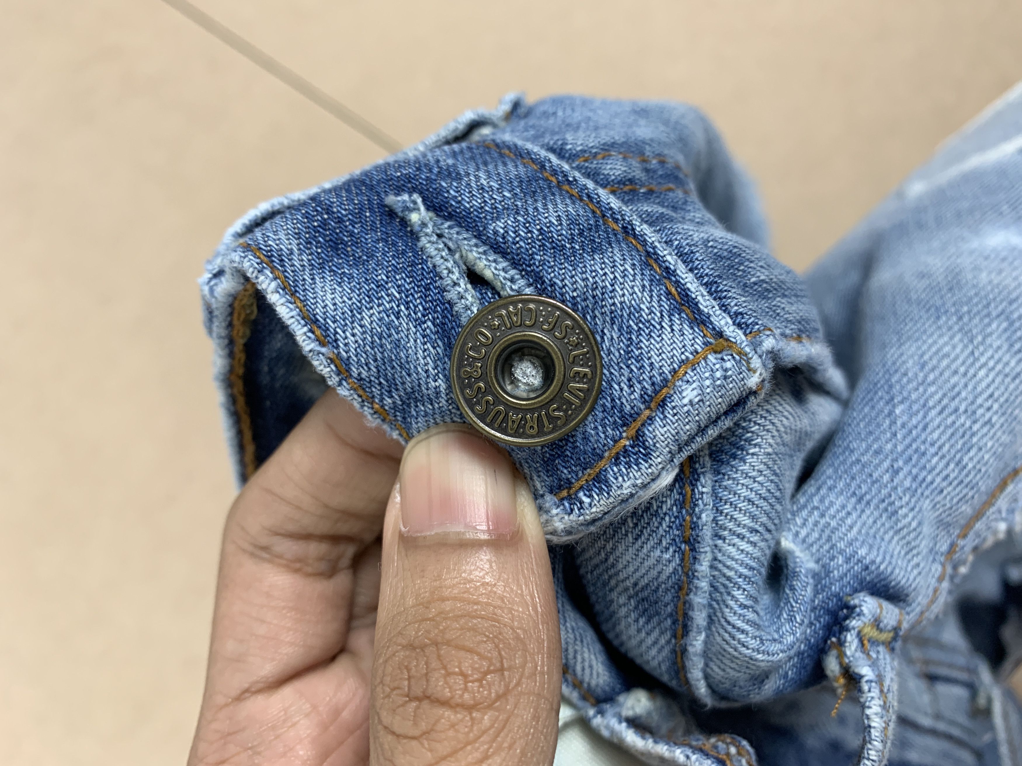 Levi's Vintage Y2K Levi's 503 Leather Patch Distressed Jeans P0123 Size US 26 / EU 42 - 17 Thumbnail
