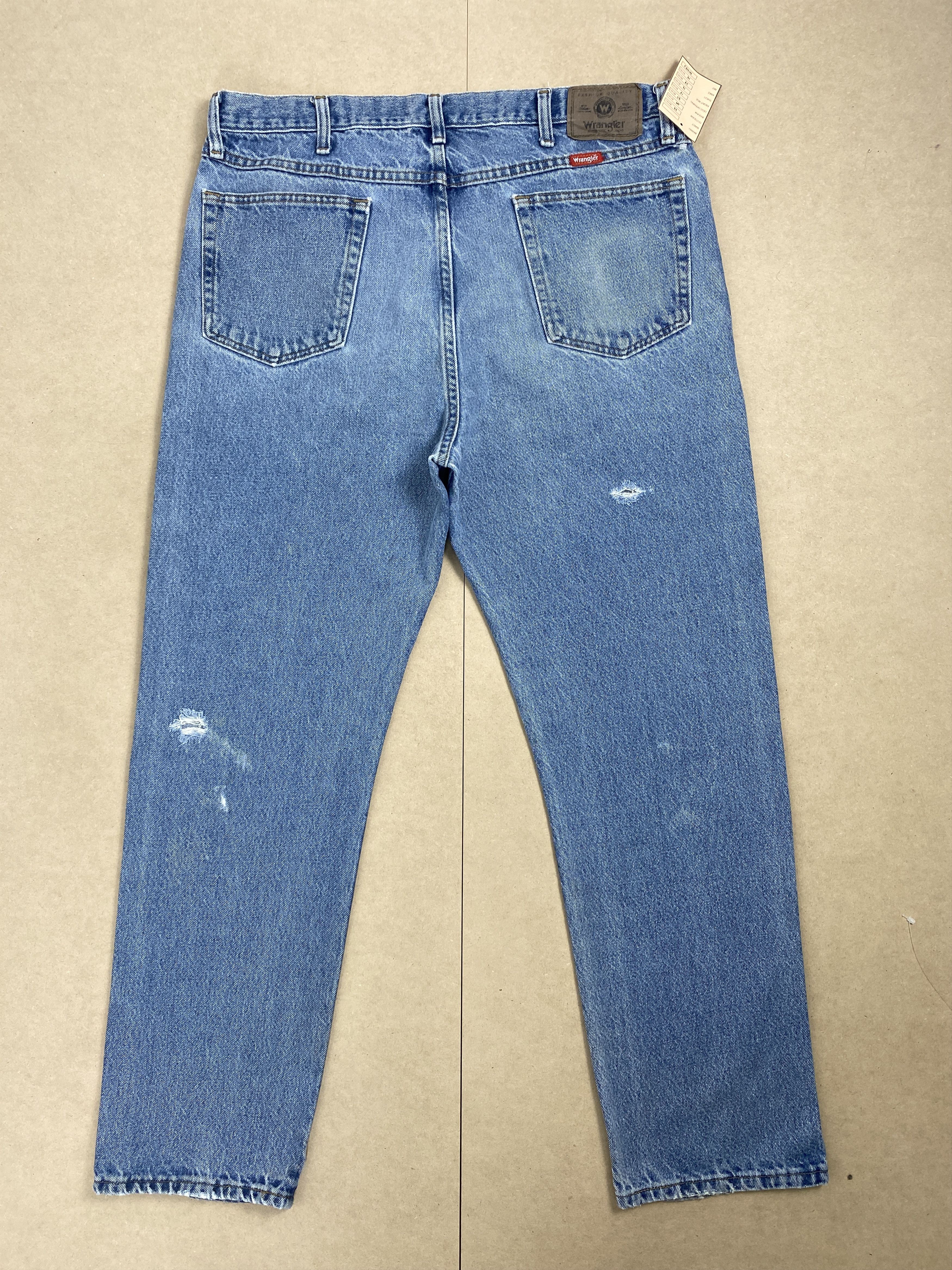 Vintage Vintage Wrangler Distressed Faded Straight Cut Blue Jeans Size US 38 / EU 54 - 5 Thumbnail