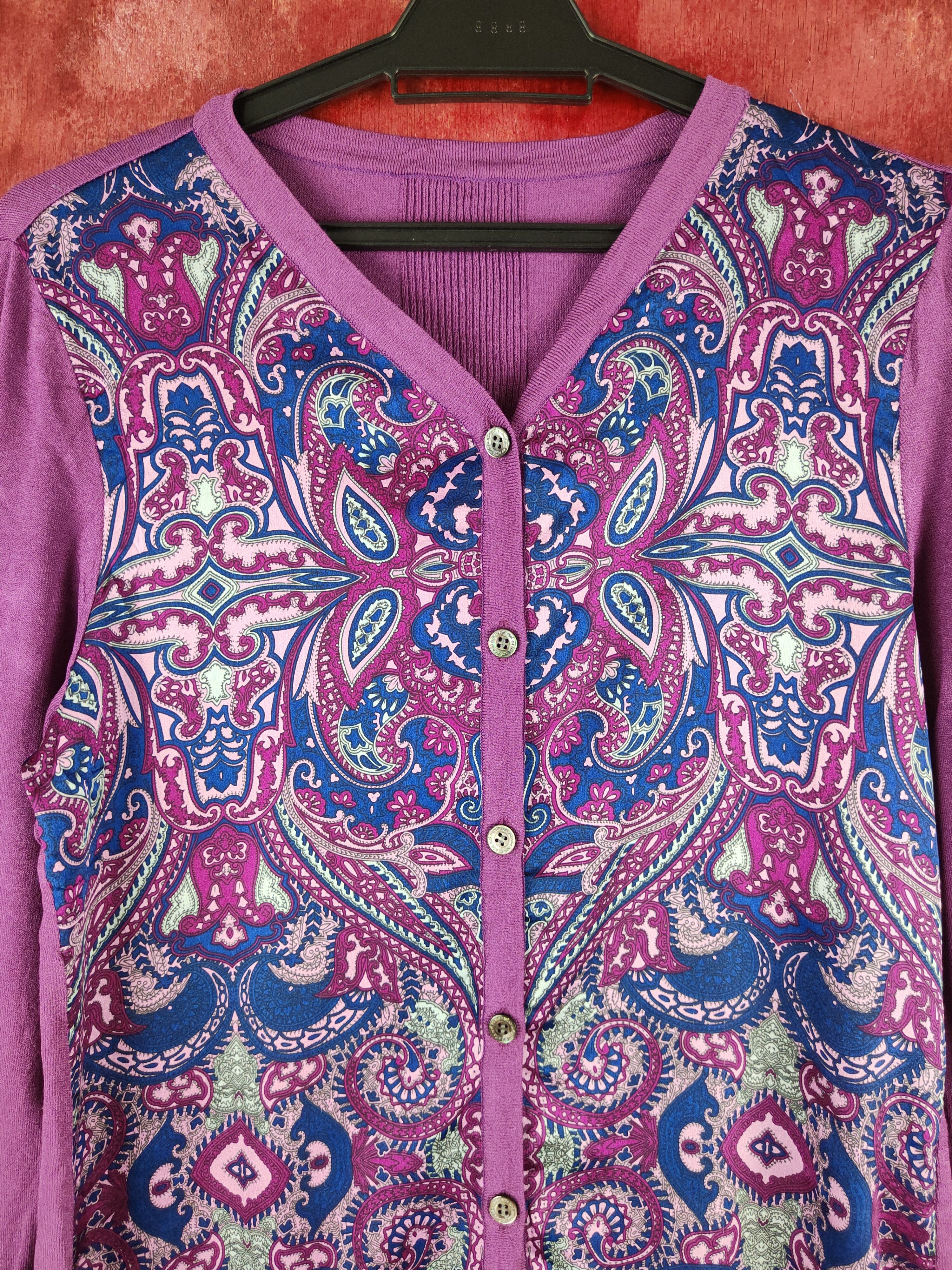 Japanese Brand × Vintage Ceci ou Cela table cloth vtg cardigan Purple Blouses #S905 Size S / US 4 / IT 40 - 2 Thumbnail