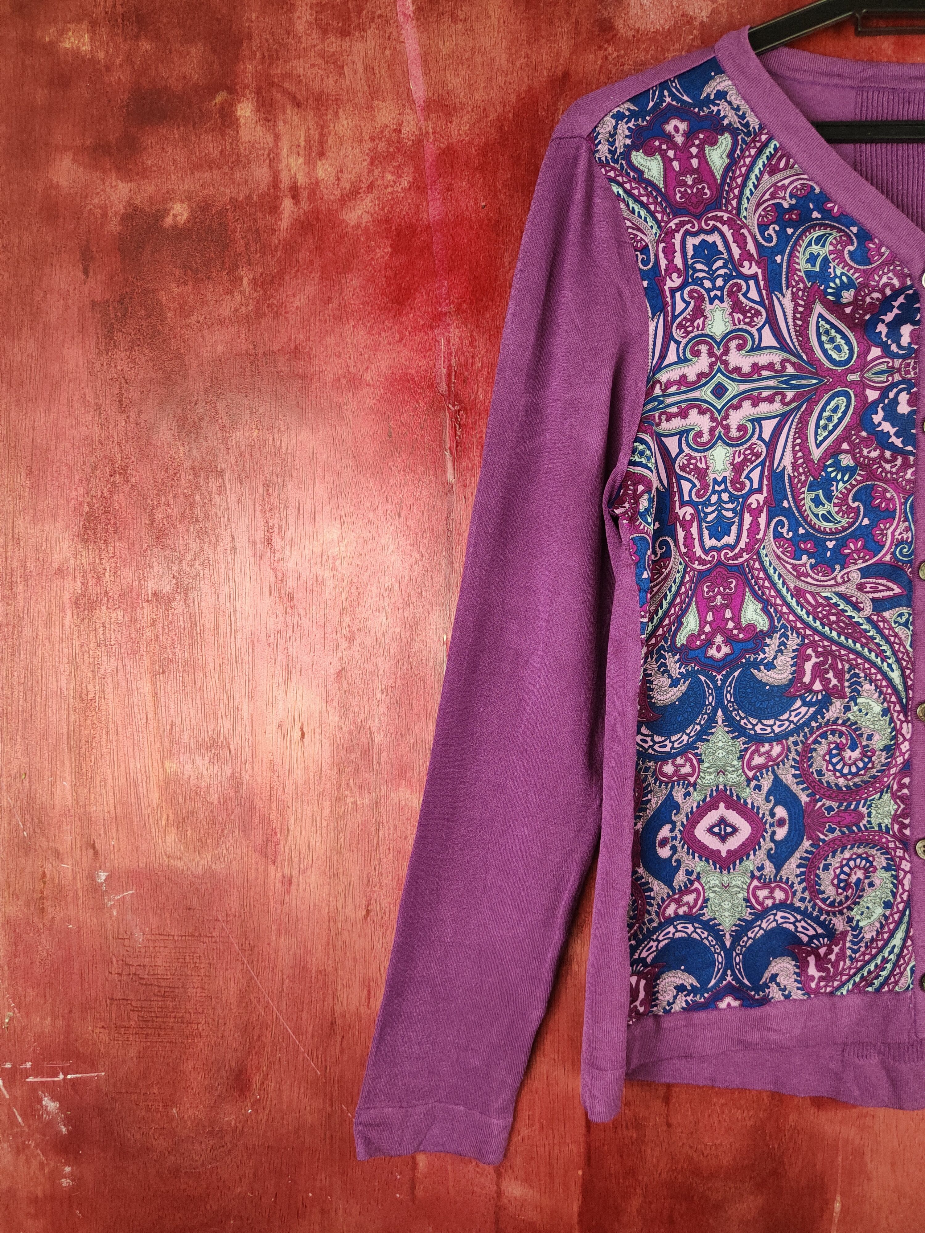Japanese Brand × Vintage Ceci ou Cela table cloth vtg cardigan Purple Blouses #S905 Size S / US 4 / IT 40 - 3 Thumbnail