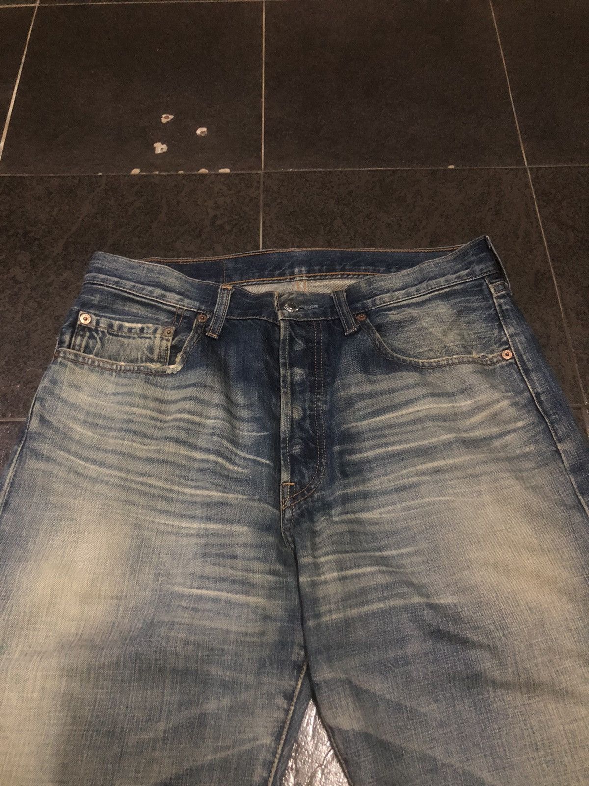 Levi's Vintage 90s Levis 501e Blue Faded Denim Size US 32 / EU 48 - 6 Thumbnail